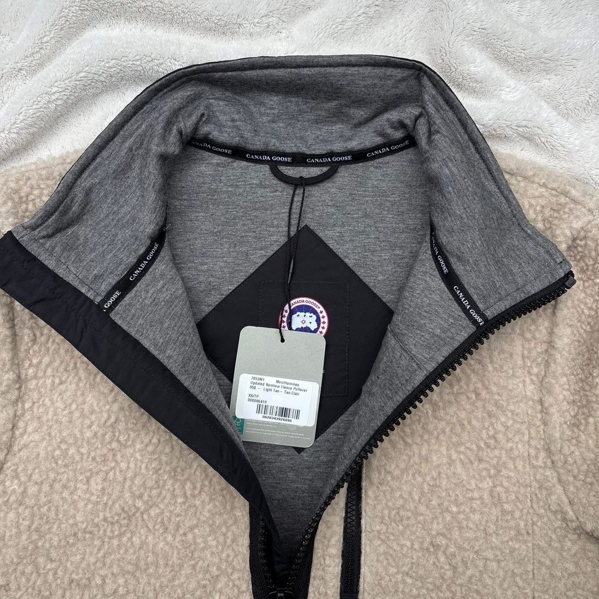 Canada Goose Canada Goose Renfrew Light Tan Classic Badge Fleece Jacket Size US XL / EU 56 / 4 - 5 Thumbnail