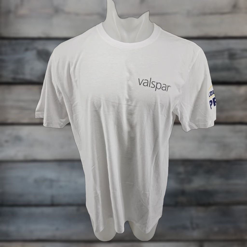 Vintage Lowes Pro Promotional Valspar Shirt Unisex Size XL White Cotton Blend Shirt Mens Short Sleeve Crew Neck T-Shirt Size US XL / EU 56 / 4 - 1 Thumbnail