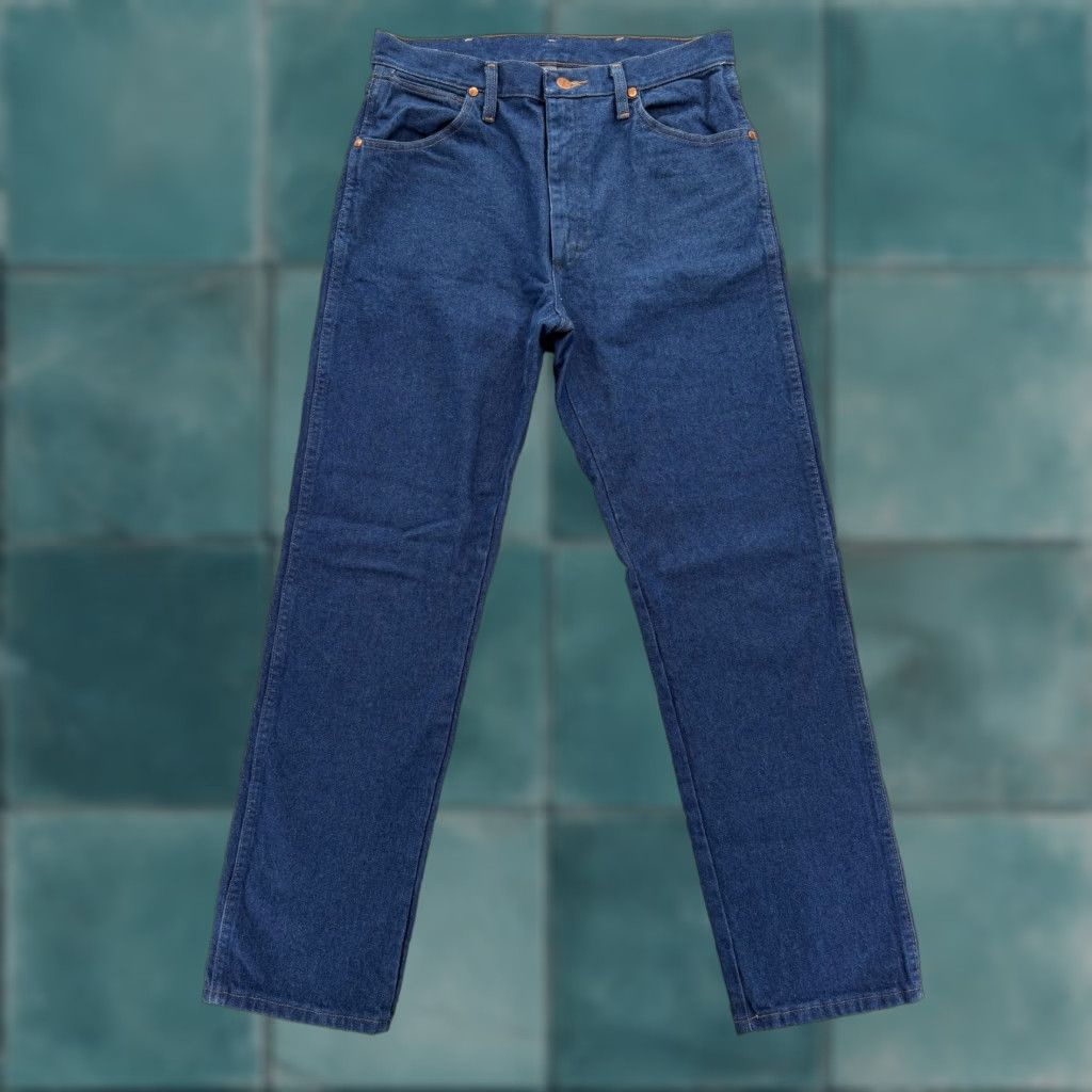 Wrangler Wrangler Jeans Mens 32x32 Blue Cowboy Cut Regular Fit Straight Denim Western Jeans Size US 32 / EU 48 - 1 Thumbnail