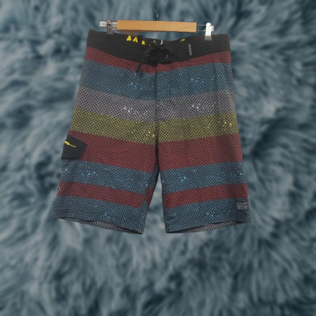 Swims Maui and Sons Board Shorts Men 32 Multicolor Shark 4 Way Stretch Swim Bottom Lifeguard Recreational Surfing Size US 32 / EU 48 - 1 Thumbnail