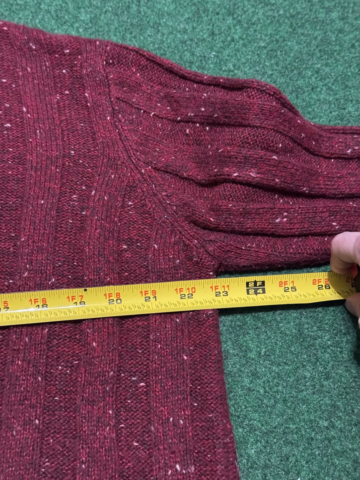 Woolrich Woolen Mills Woolrich 1/4 Zip Wool Blend Deep Ruby Petite L Sweater 23x22 Size L / US 10 / IT 46 - 6 Thumbnail