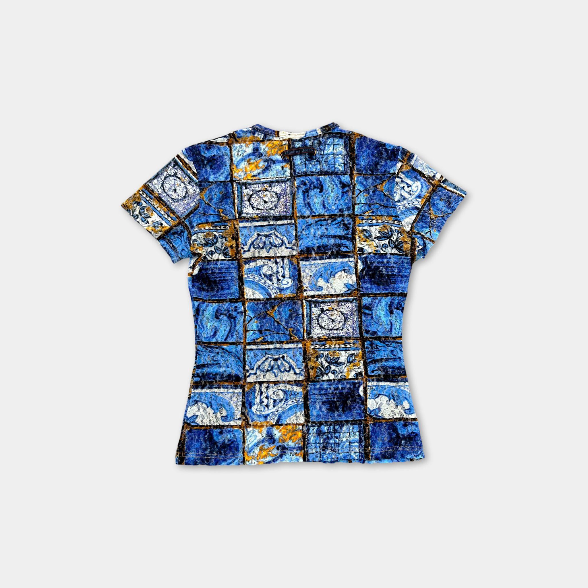 Jean Paul Gaultier Jean Paul Gaultier 90's Floral Mesh T-Shirt Size S / US 4 / IT 40 - 5 Thumbnail