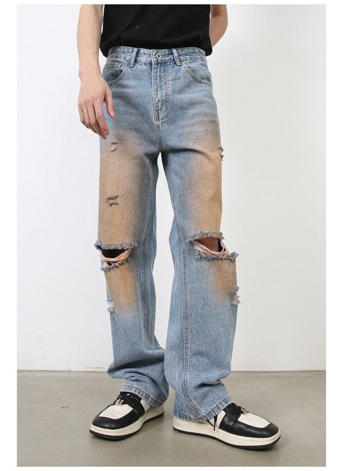 Other Gradient Distressed Blue Denim Jeans Size US 30 / EU 46 - 4 Thumbnail