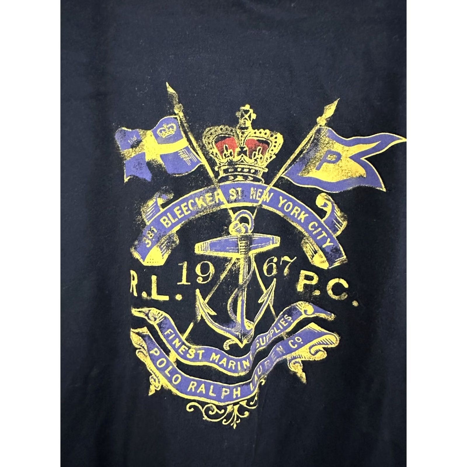 Polo Ralph Lauren VINTAGE Polo Ralph Lauren Bleecker Crest T-Shirt Adult Small Blue Size US S / EU 44-46 / 1 - 2 Thumbnail