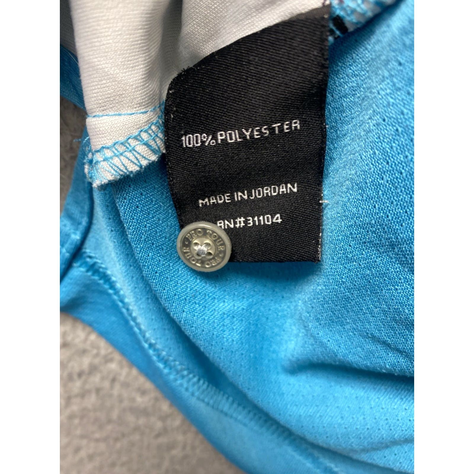 Vintage PRO TOUR Men's XL Aqua Short Sleeve Performance Golf Polo Shirt Size US XL / EU 56 / 4 - 7 Thumbnail