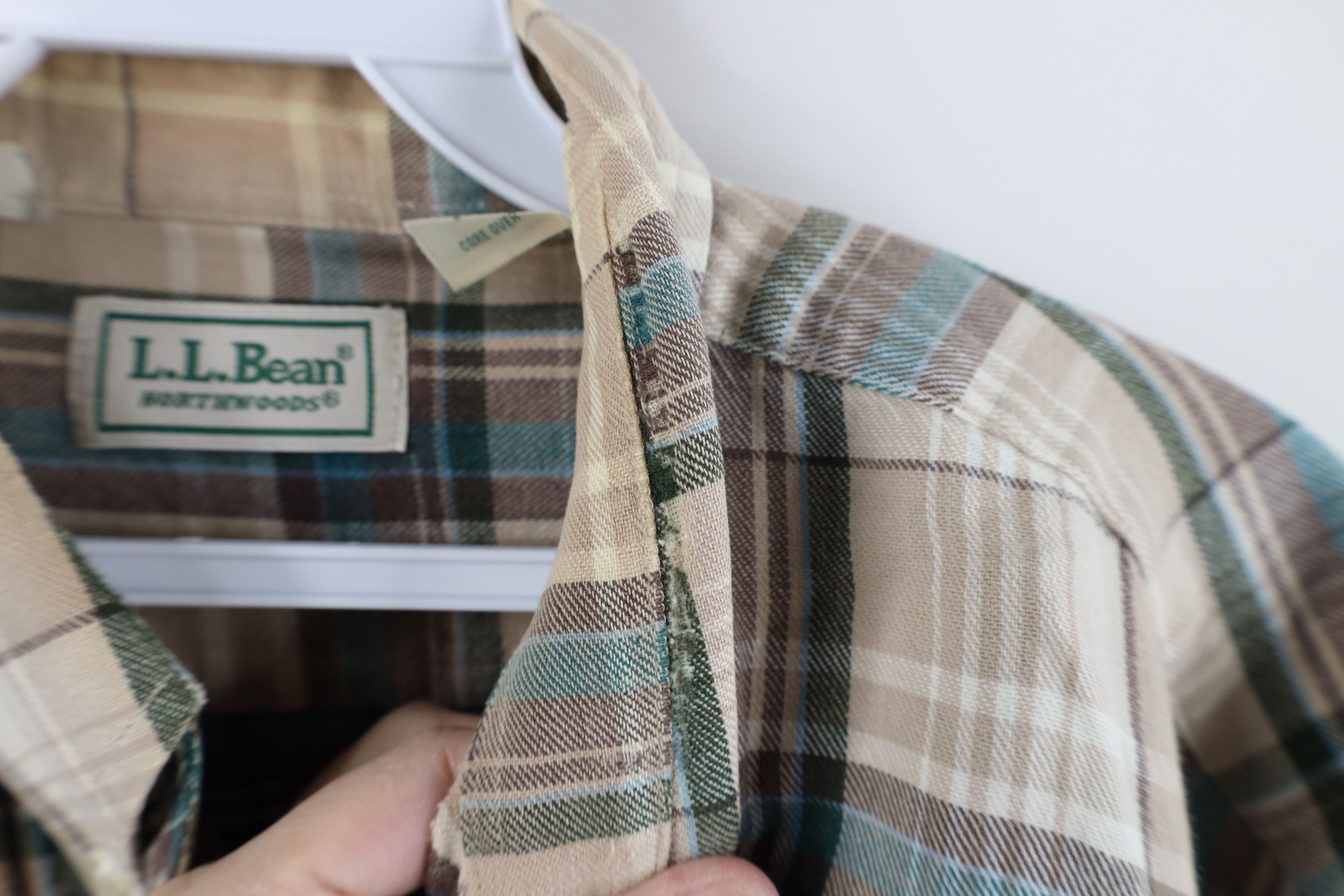 L.L. Bean × Vintage Vintage 90s LL Bean Flannel Collared Button Down Shirt Plaid Size US L / EU 52-54 / 3 - 10 Thumbnail