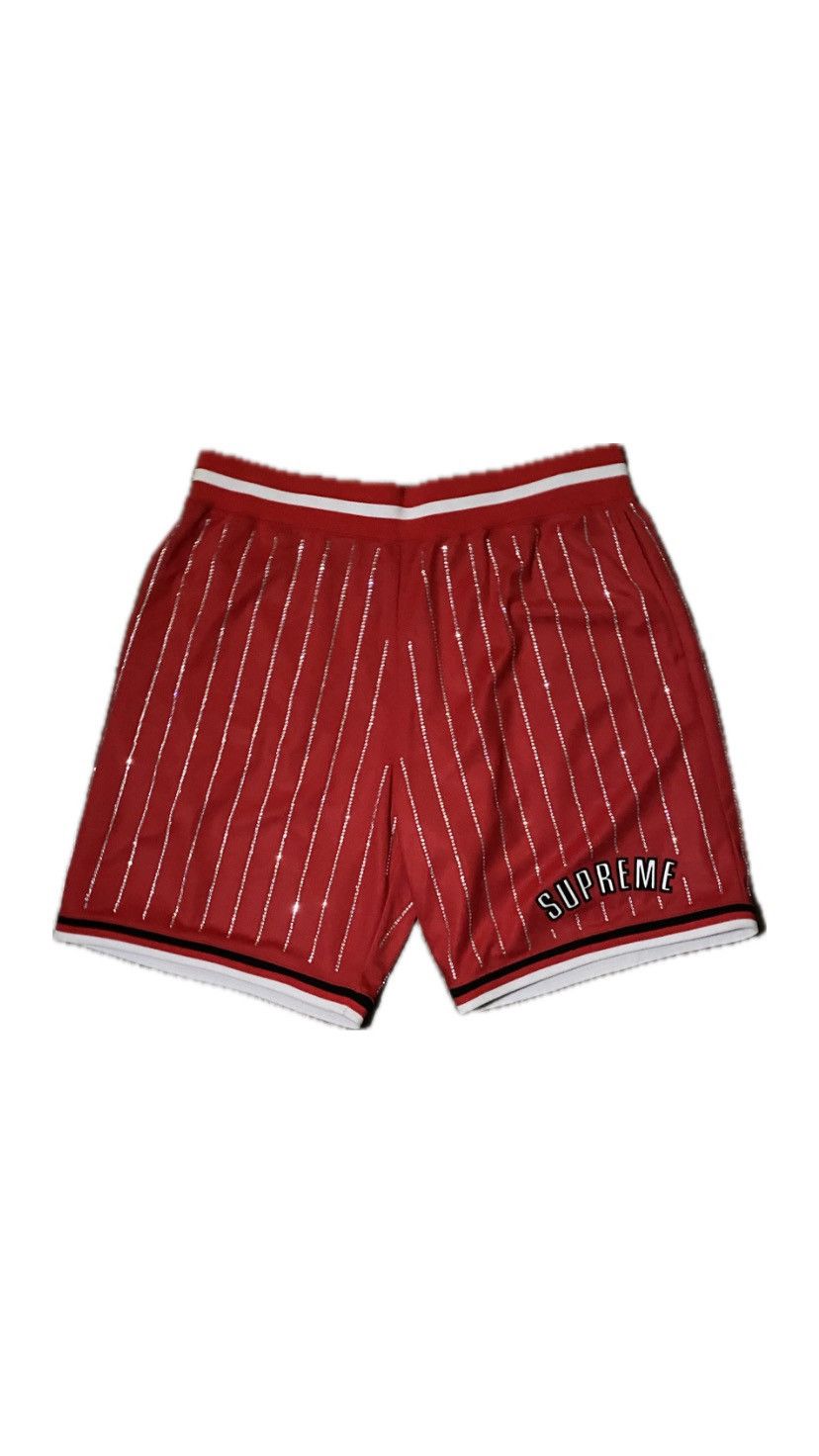 Supreme Supreme Red Rhinestone Shorts Size US 34 / EU 50 - 5 Thumbnail