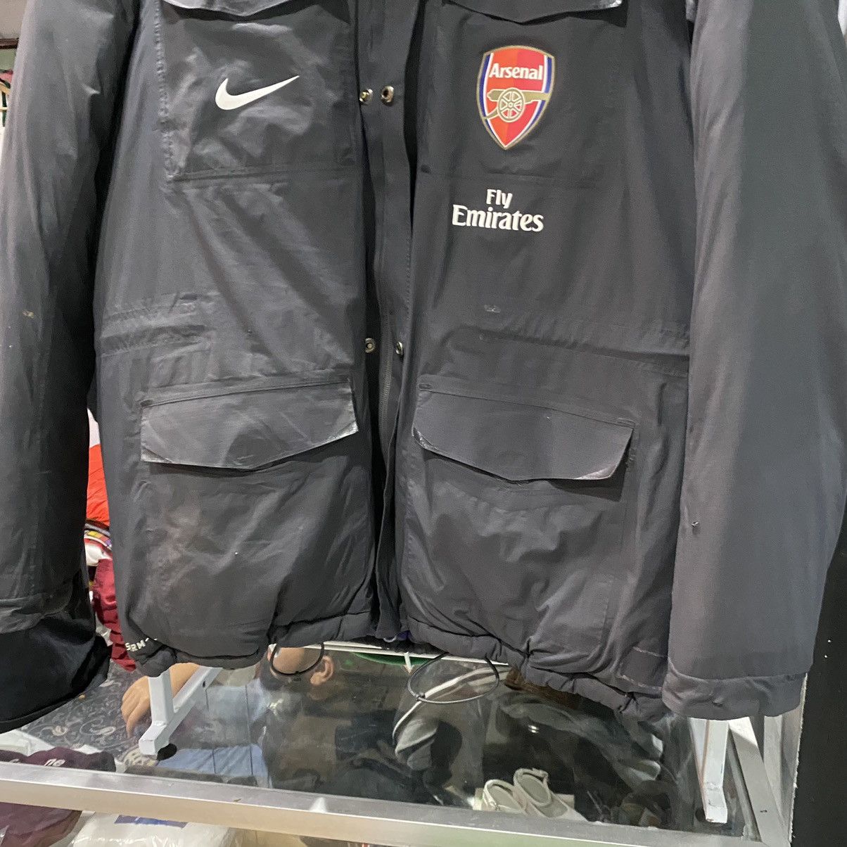 Nike Vintage Nike x Arsenal Puffer Zipper Jacket Free Cap❗️ Size US L / EU 52-54 / 3 - 10 Thumbnail