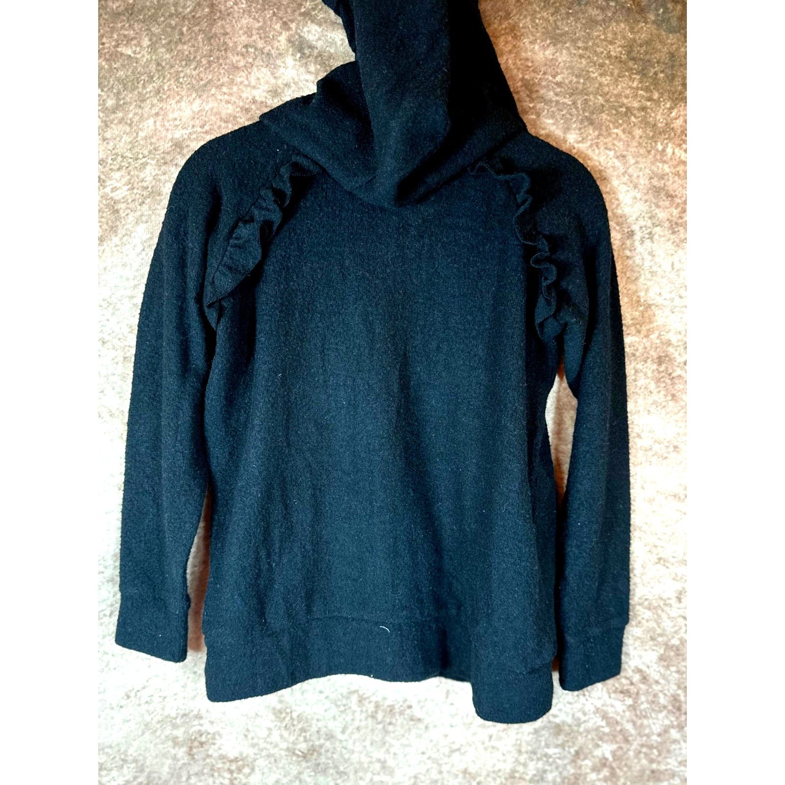 Other Chaser Girls Long Sleeve Hoodie Ruffle Detail Black - size 3 Size ONE SIZE - 13 Thumbnail