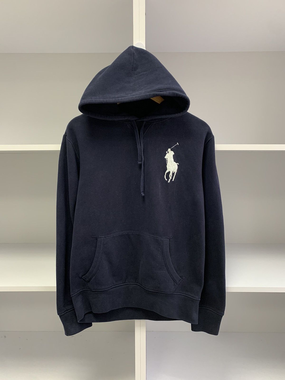 Polo Ralph Lauren Vintage Polo Ralph Lauren W Big Horse Navy Hoodie |  Grailed