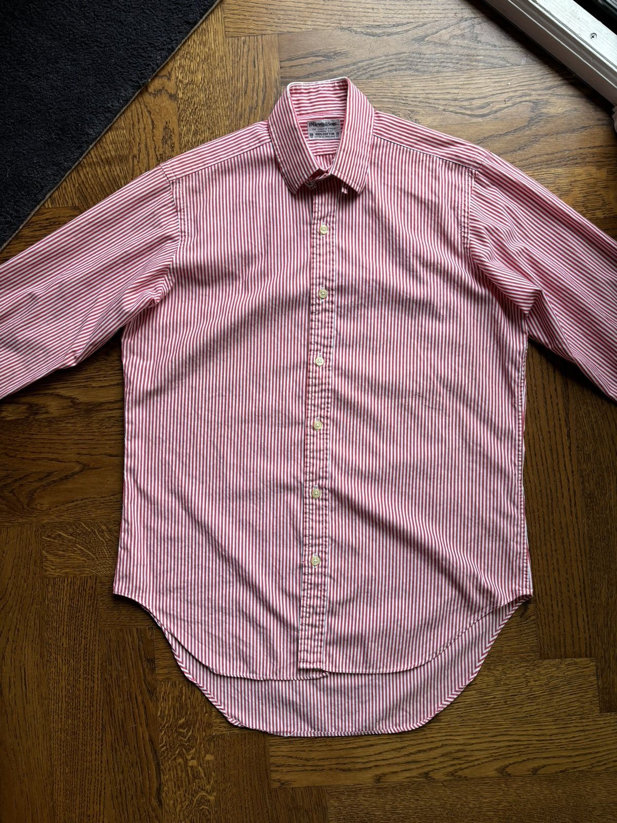 T.M. Lewin × Vintage 1960s T.M. Lewin & Sons Oxford Shirt Vintage England Stripe Size 38R - 11 Thumbnail