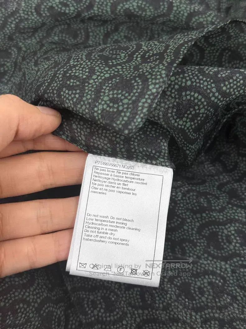 Chanel Chanel Dark green full logo silk shirt Size XXS / US 00 / IT 34 - 7 Thumbnail