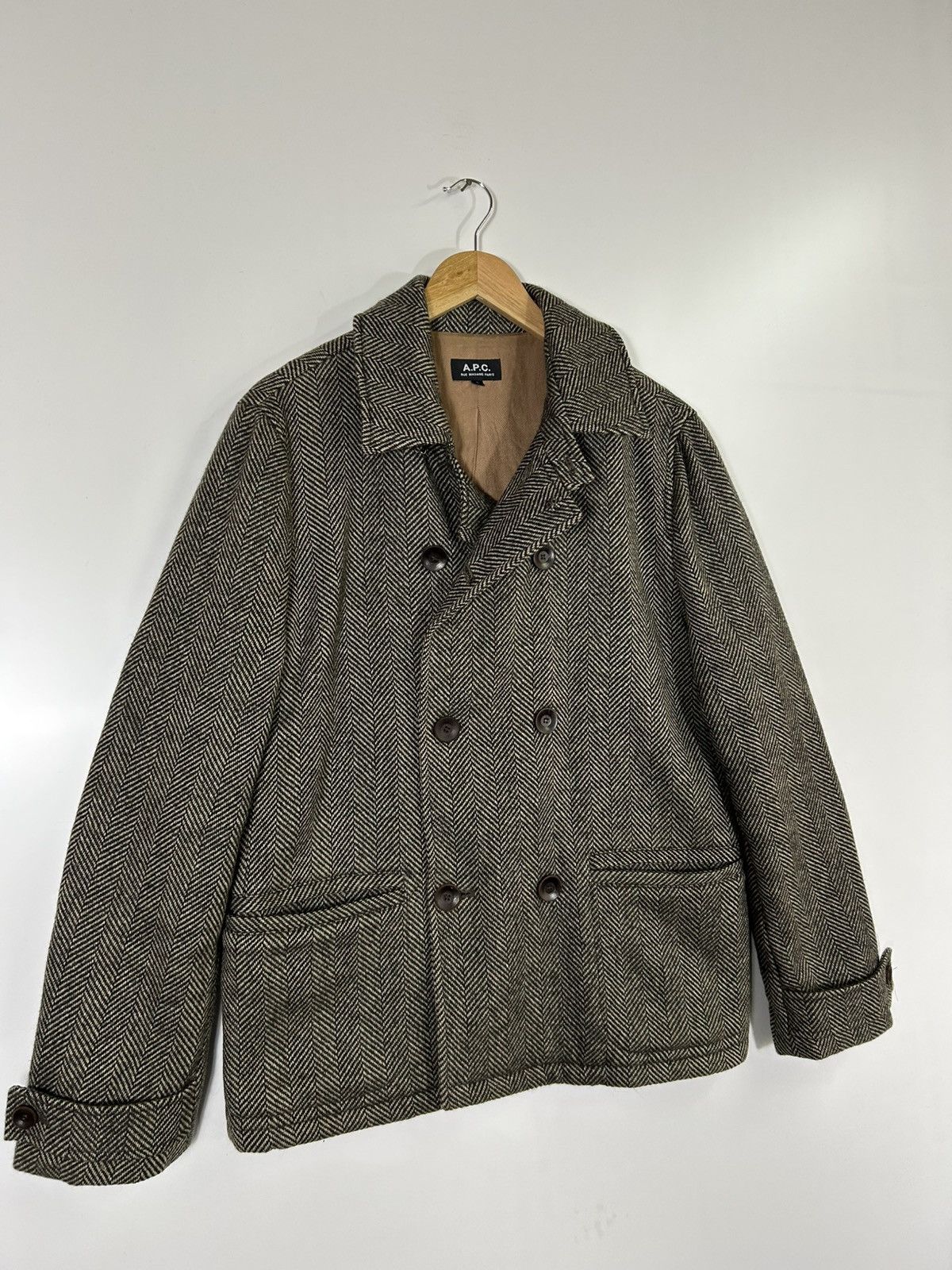 A.P.C. A.P.C. x Robert Noble Wool Herringbone Vintage Tweed Jacket Size US M / EU 48-50 / 2 - 3 Thumbnail