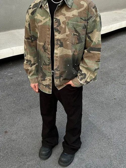 Other Kuriyama x Asou Camo Button Long Sleeve Shirt Size US L / EU 52-54 / 3 - 7 Thumbnail