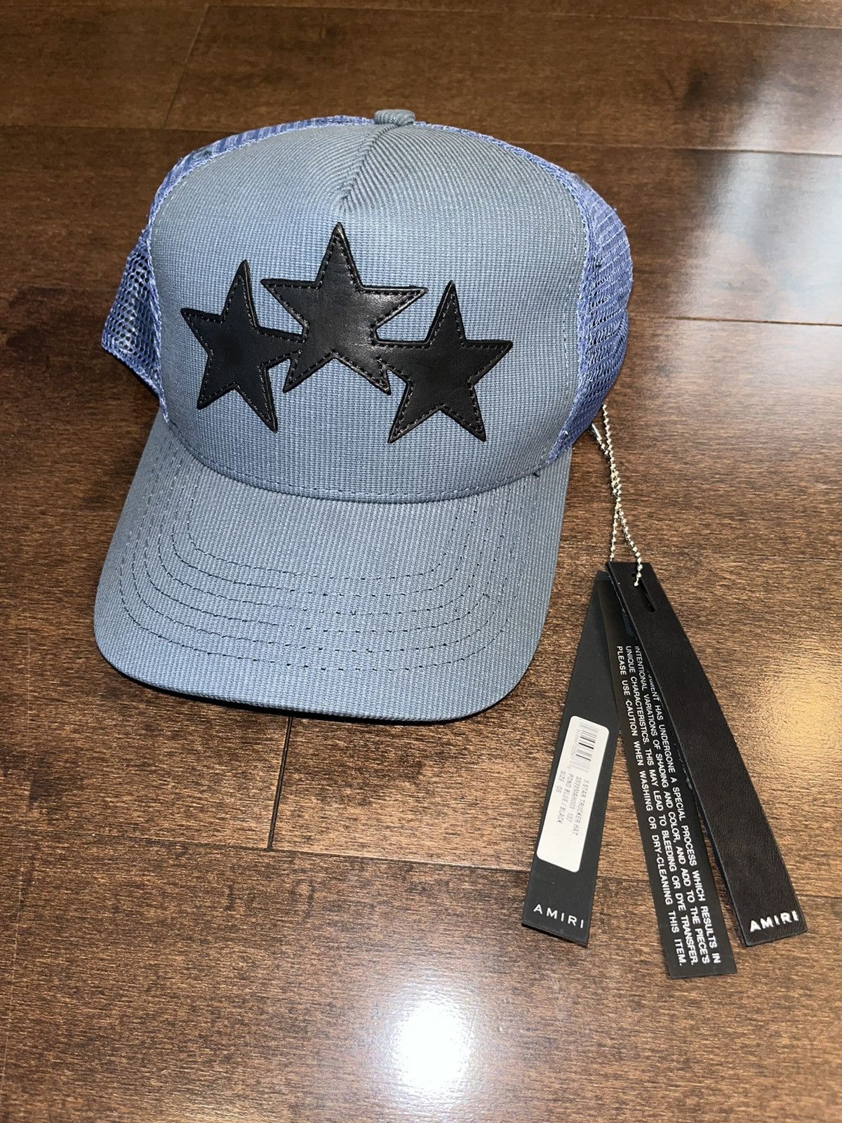 image of Amiri 3 Star Hat in Blue, Men's