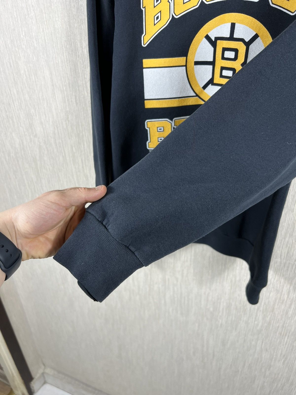 Fruit Of The Loom Vintage 80s Fotl Boston Bruins sweatshirt spellout retro NHL Size US L / EU 52-54 / 3 - 9 Thumbnail