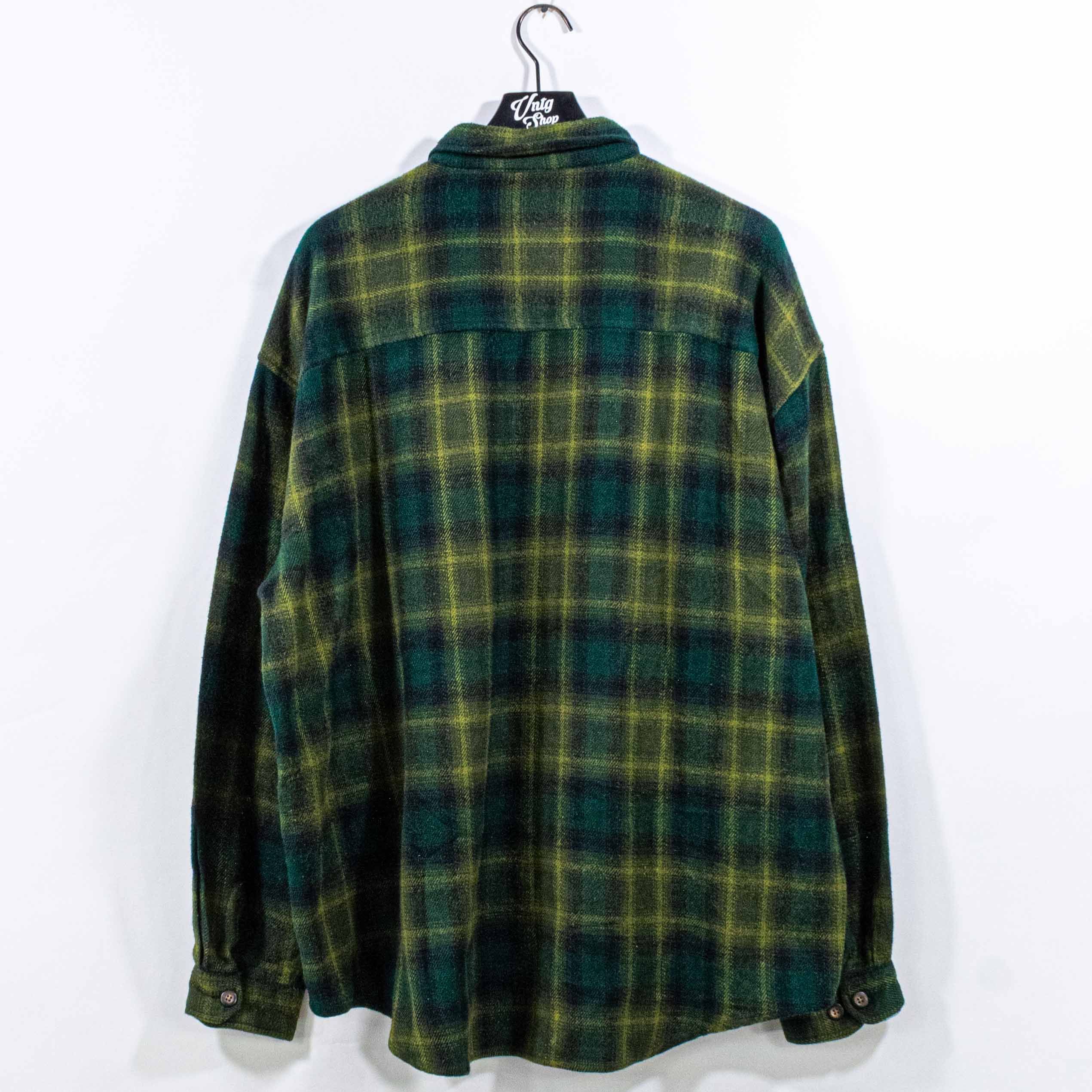 Structure × Vintage Structure Plaid Flannel Button Shirt Grunge Skater VTG Baggy Size US XL / EU 56 / 4 - 2 Thumbnail