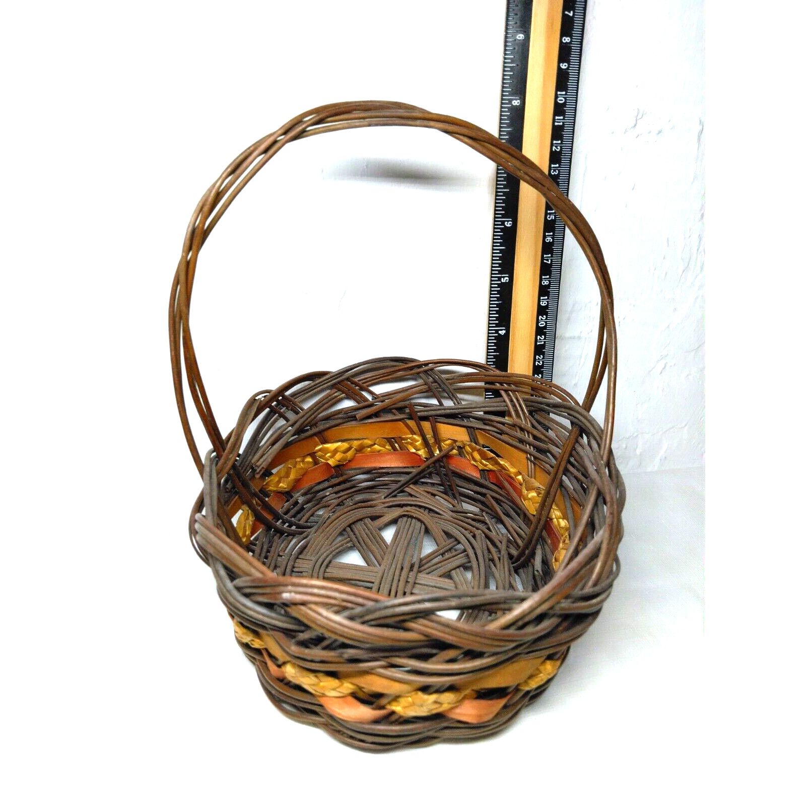 Other Loose Weave Decor Colorful Basket! Semi-Oval Small 6"x7"x8" Size ONE SIZE - 5 Thumbnail