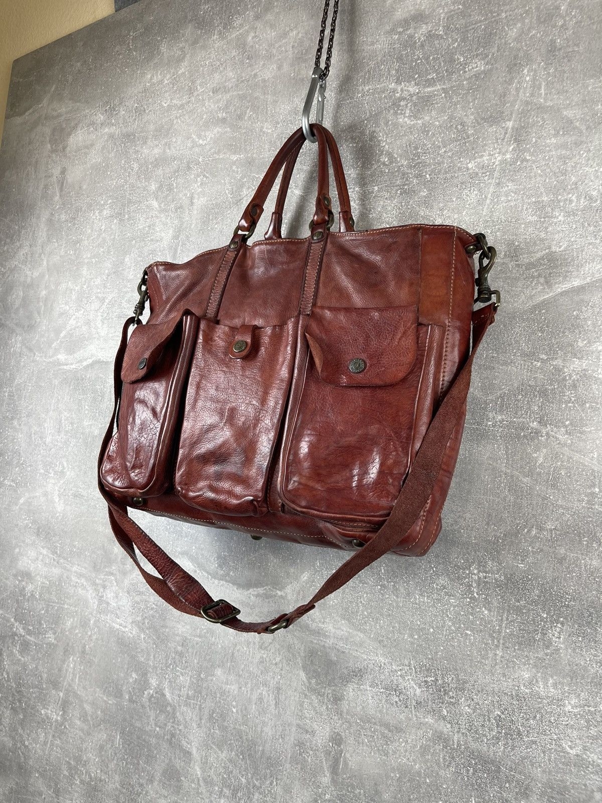 Other Campomaggi Leather Messenger Distressed Shoulder Satchel Bag Size ONE SIZE - 5 Thumbnail