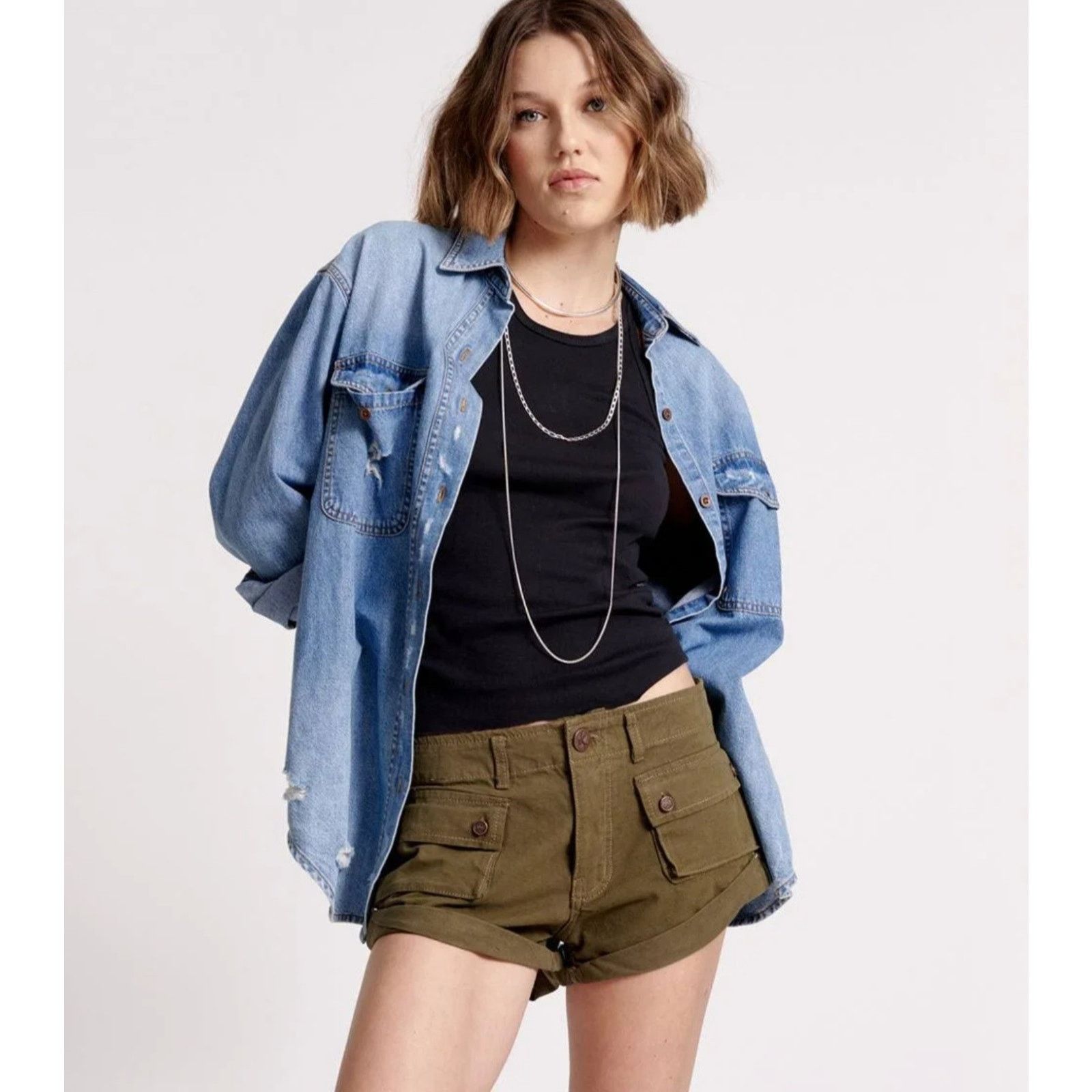 One Teaspoon One Teaspoon Cadet Bandits Low-Waist Utility 29 button fly Size 29" - 1 Thumbnail