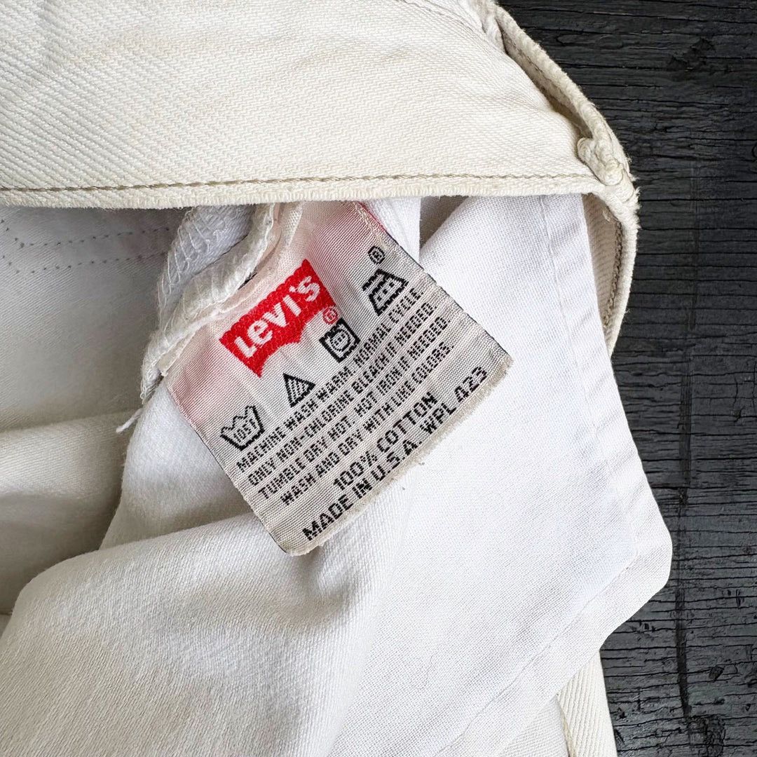 Levi's Levi’s 501 1990 90s Vintage USA Made W33 White Denim Jeans Size US 33 - 4 Thumbnail