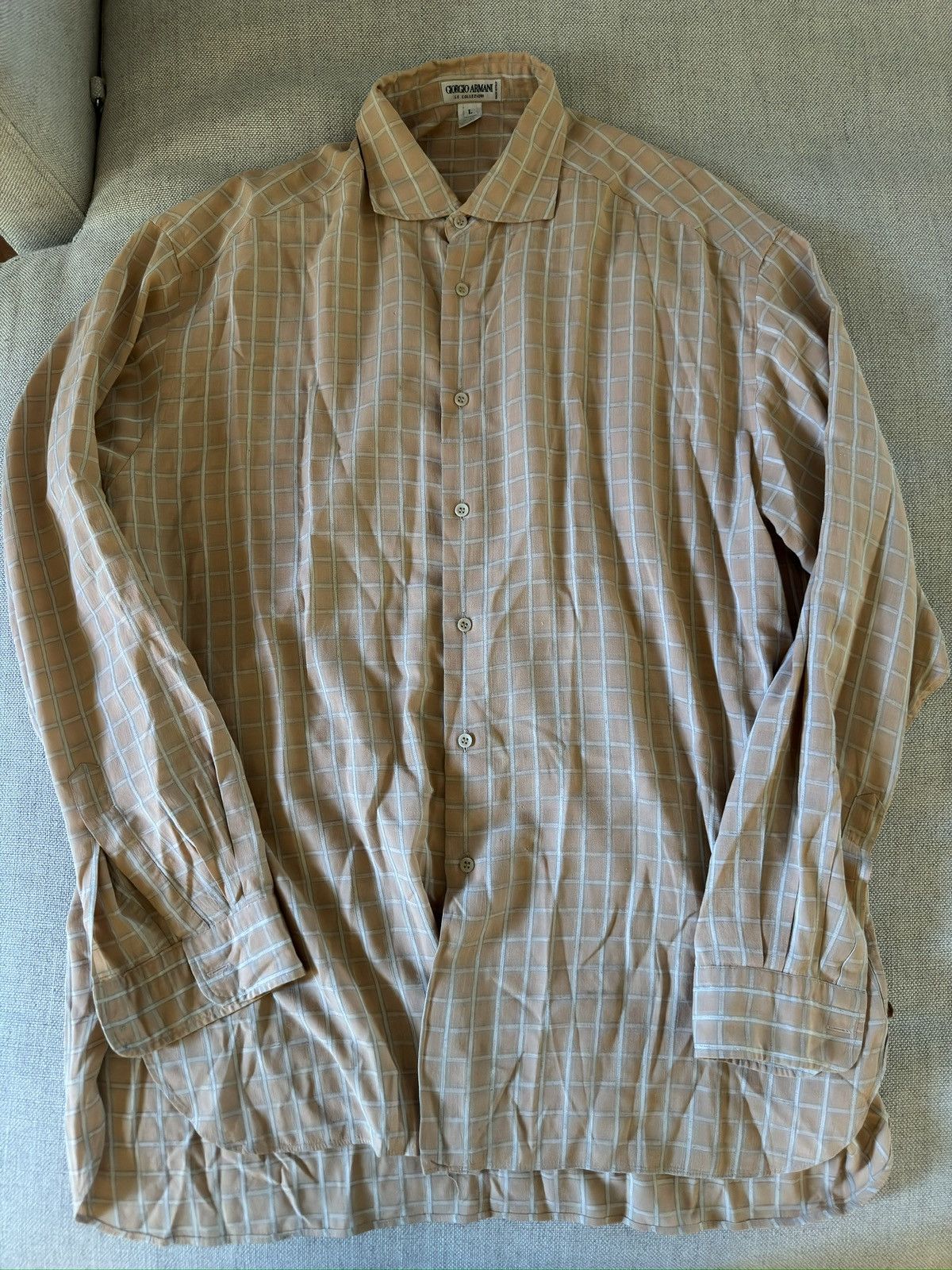 Giorgio Armani Giorgio Armani Le Collezioni Made in Italy Vintage Shirt Size US L / EU 52-54 / 3 - 4 Thumbnail