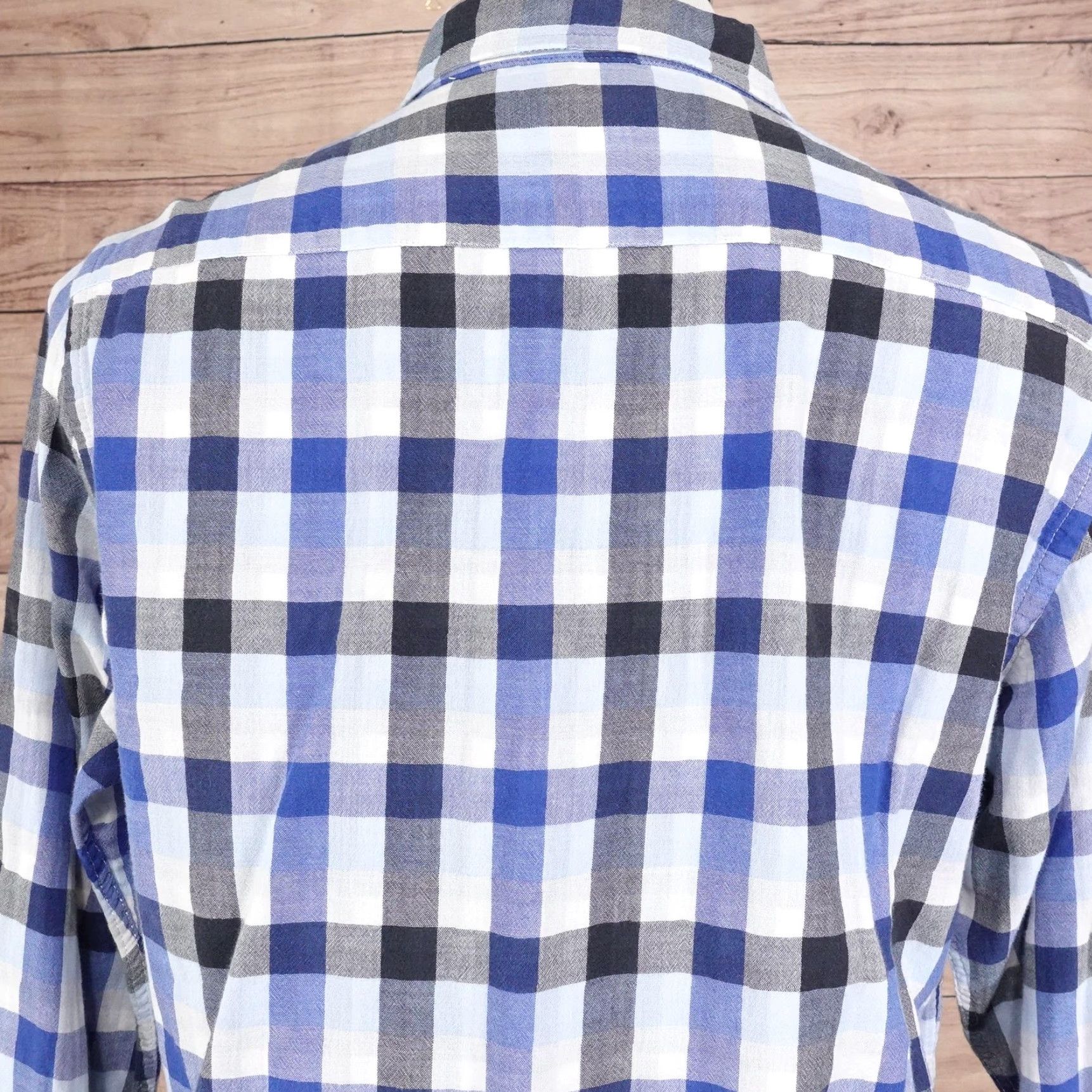 Ben Sherman Ben Sherman Shirt Mens XL Blue Plaid Button Front Long Sleeve Cotton Casual Size US XL / EU 56 / 4 - 6 Thumbnail