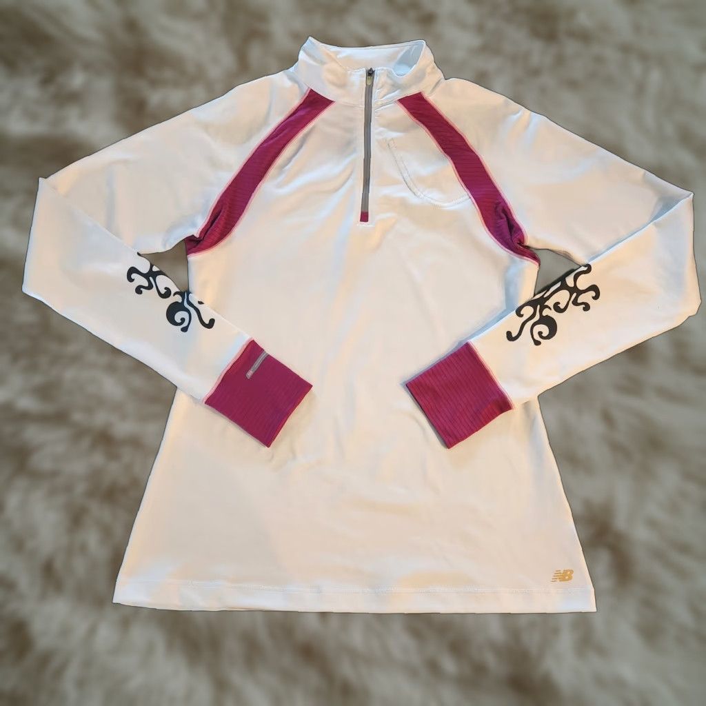 New Balance New Balance Womens Size M 1/4 Zip Lightweight White Long Sleeve Running Golf Shirt Pullover Activewear Size M / US 6-8 / IT 42-44 - 1 Thumbnail