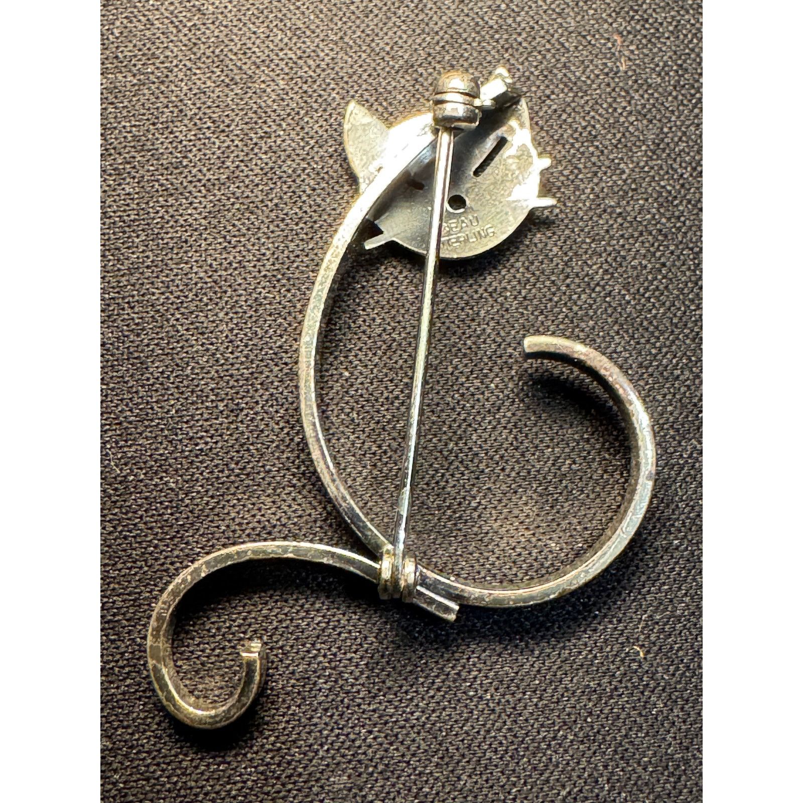 Other Beau Sterling Abstract Cat Brooch Size ONE SIZE - 5 Thumbnail
