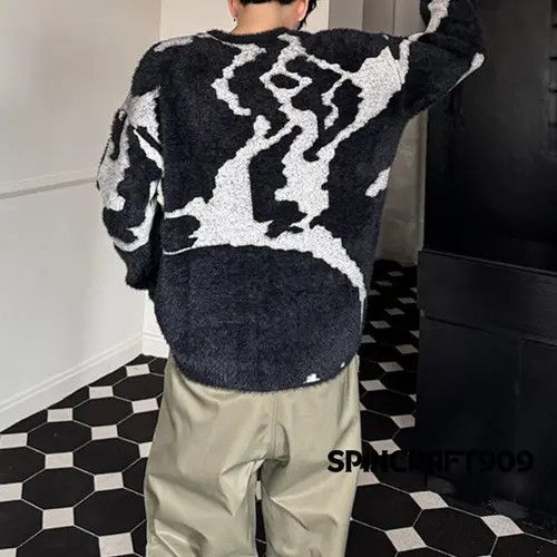 Other Graphic y2k Style Striped Knit Sweater Size US L / EU 52-54 / 3 - 6 Thumbnail