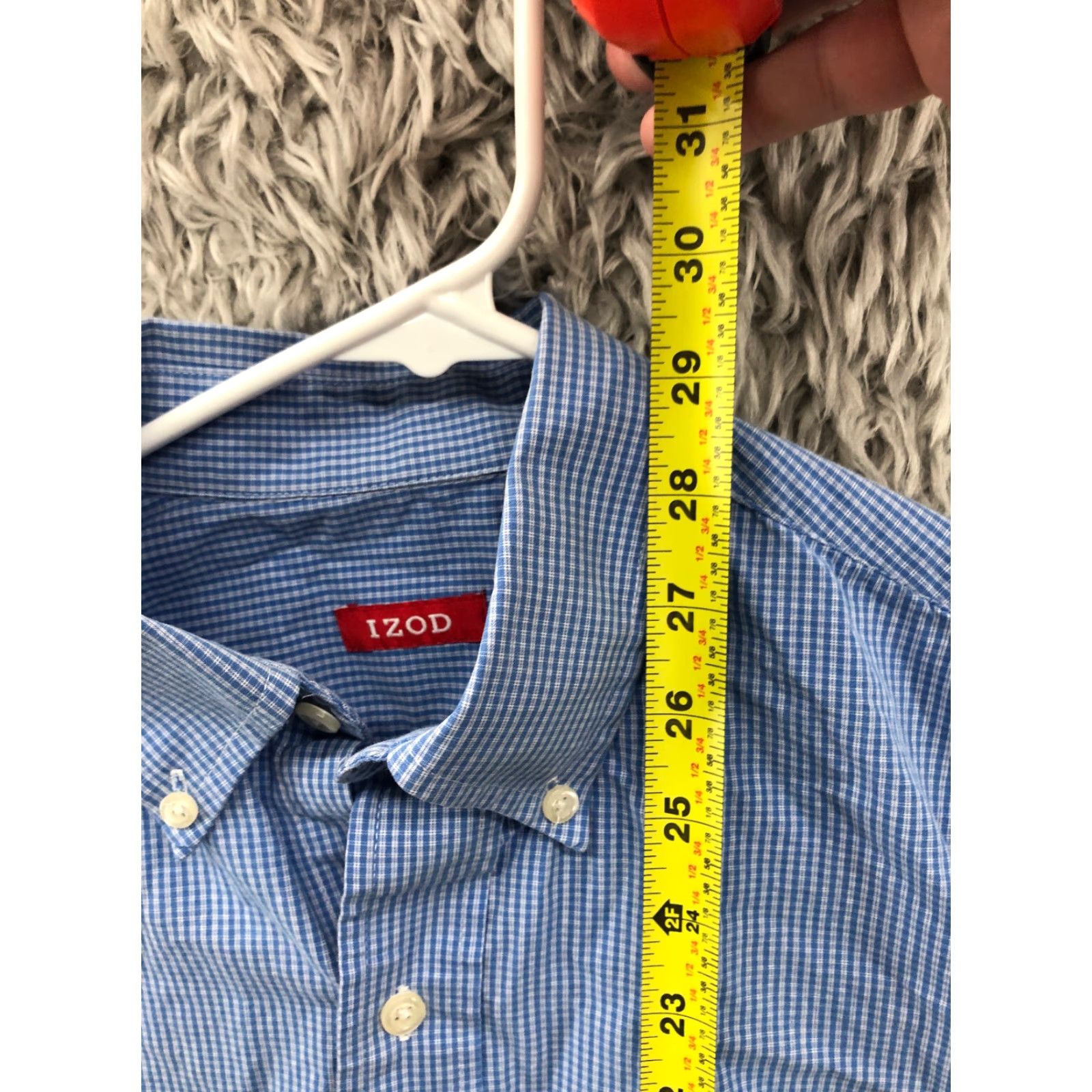 Izod IZOD Shirt Blue Plaid Long Sleeve Button-Down Collar Mens Small Casual, Business, Travel Size US S / EU 44-46 / 1 - 5 Thumbnail