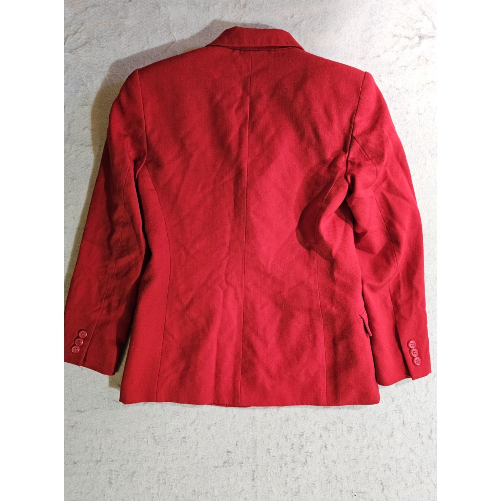 Pendleton VINTAGE Pendleton Blazer Women's Petite Size 4 Red 100% Wool Single-Breasted 90s USA Size S / US 4 / IT 40 - 7 Thumbnail