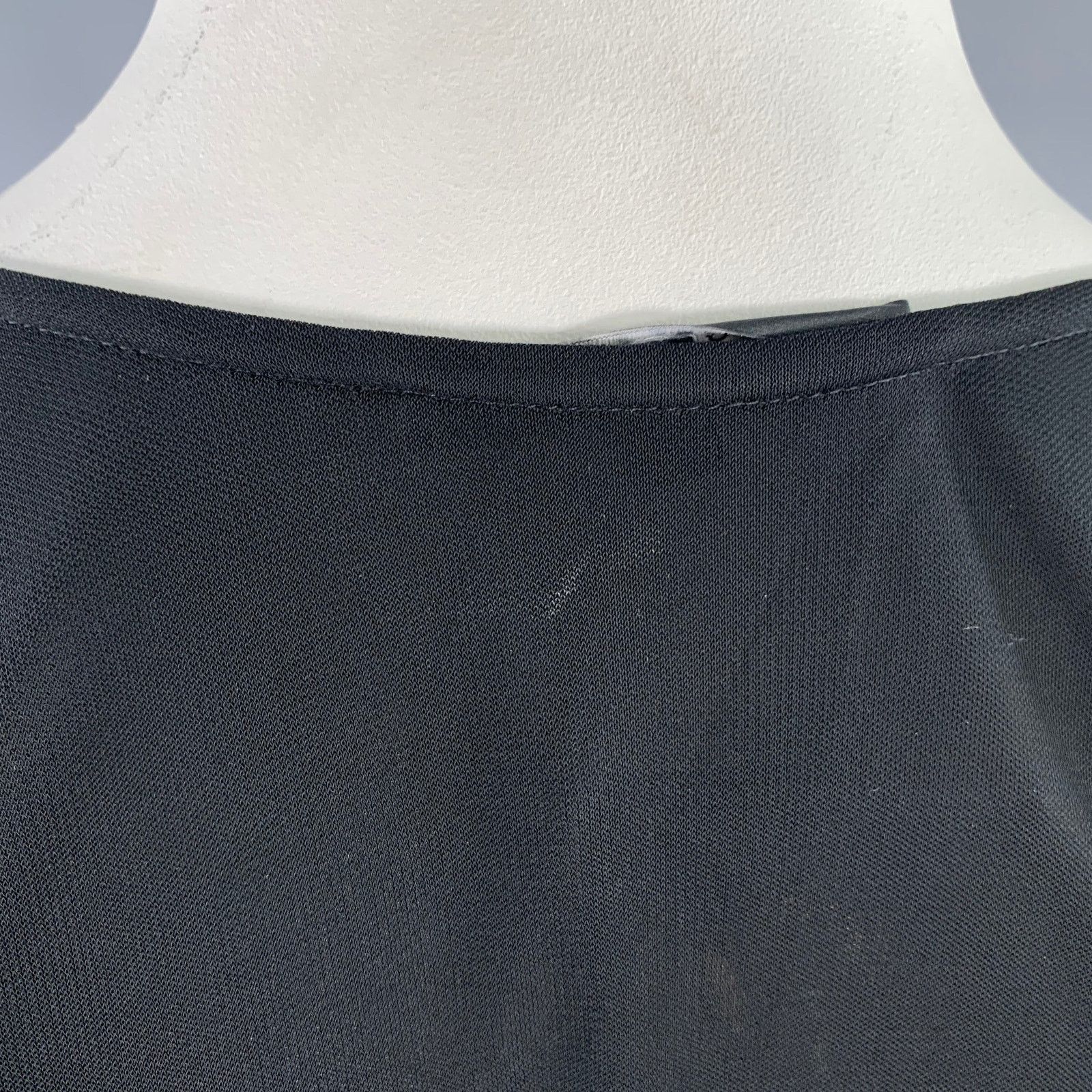 Gucci GUCCI Size L Black Viscose V-Neck Midi Dress Size L / US 10 / IT 46 - 4 Thumbnail