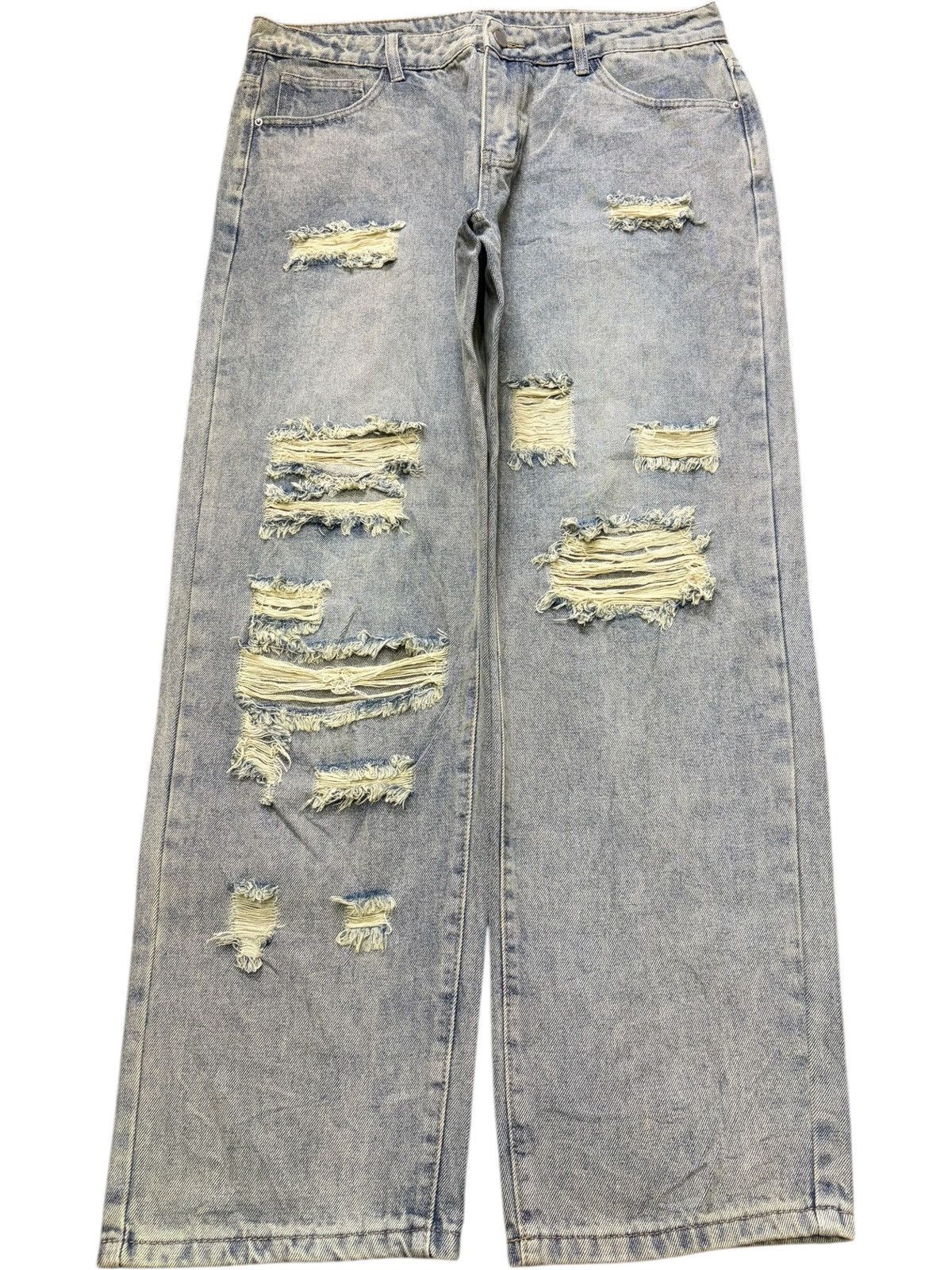 Japanese Brand Vintage Japanese Brand Distressed Baggy Jeans Size 37" - 1 Thumbnail