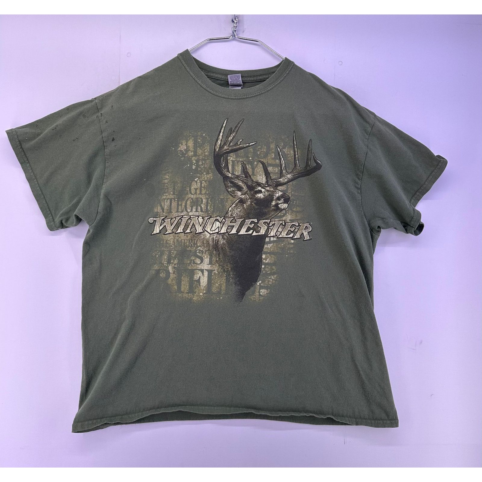 Winchester Winchester Green Deere Print Tshirt Size XL Size US XL / EU 56 / 4 - 1 Thumbnail