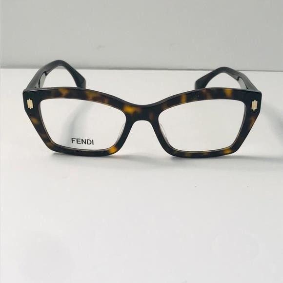 Fendi New- 💯 - Authentic FENDI FE50038I 052 Brown Havana eyeglass Size ONE SIZE - 12 Thumbnail