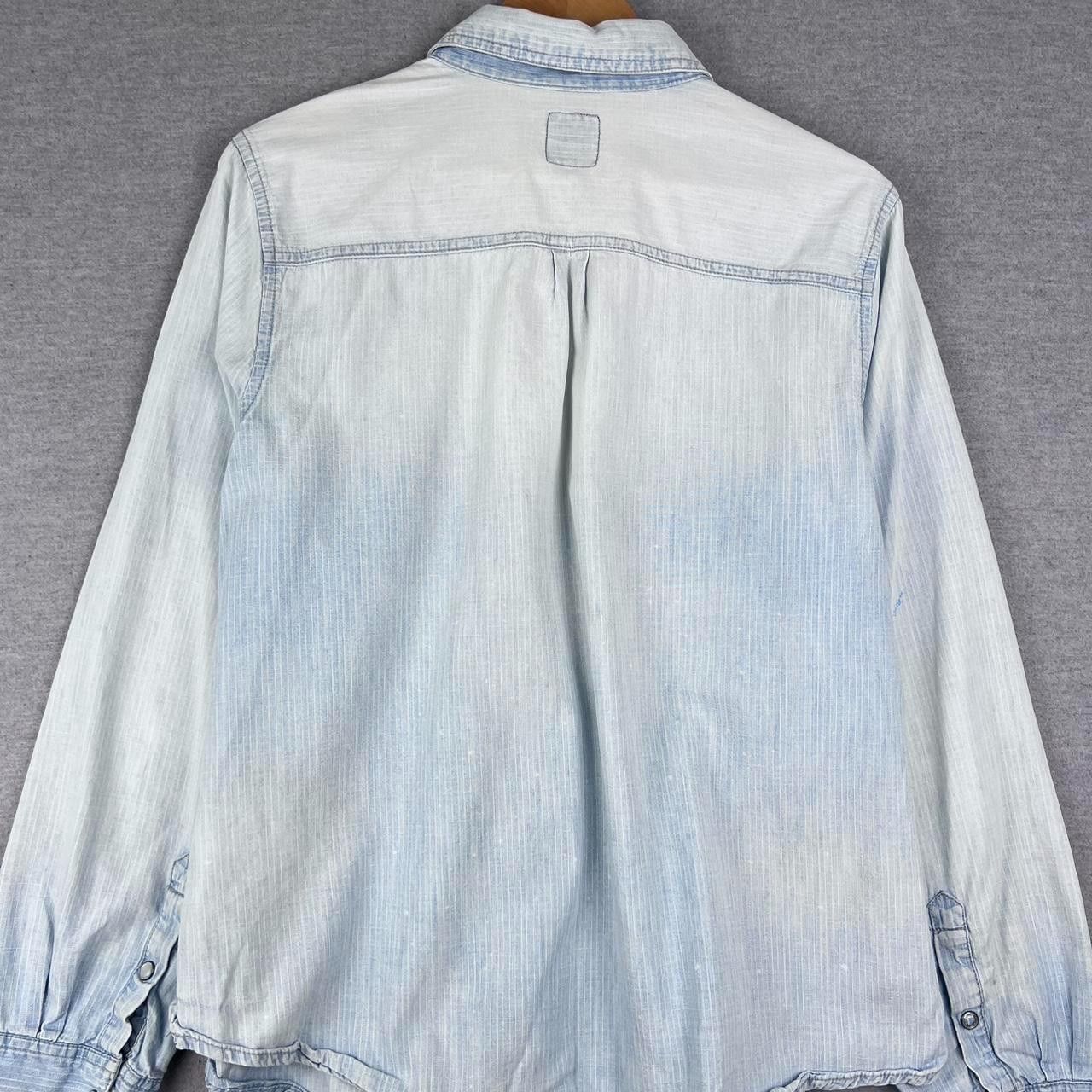 Vintage Faded Glory Shirt Mens XL Blue Denim w/ Black Pearl Western Size US XL / EU 56 / 4 - 7 Thumbnail