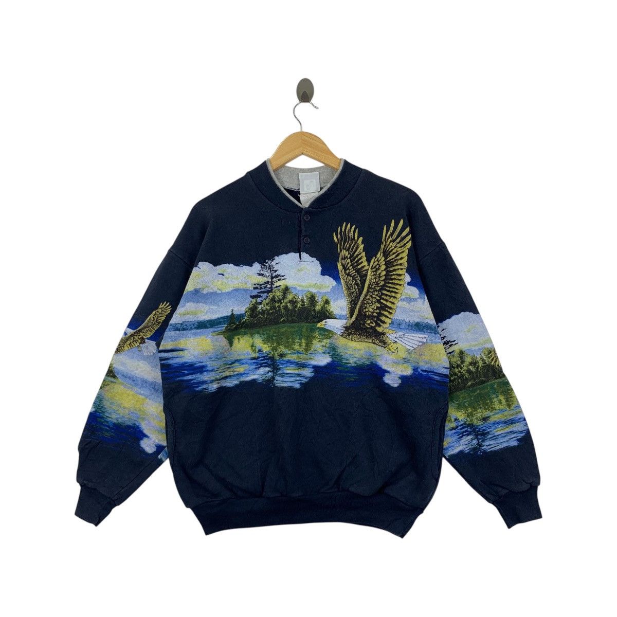 Vintage Vintage 90s ART UNLIMITED SPORTSWEAR Habitat Usa Overprint Size US L / EU 52-54 / 3 - 1 Thumbnail