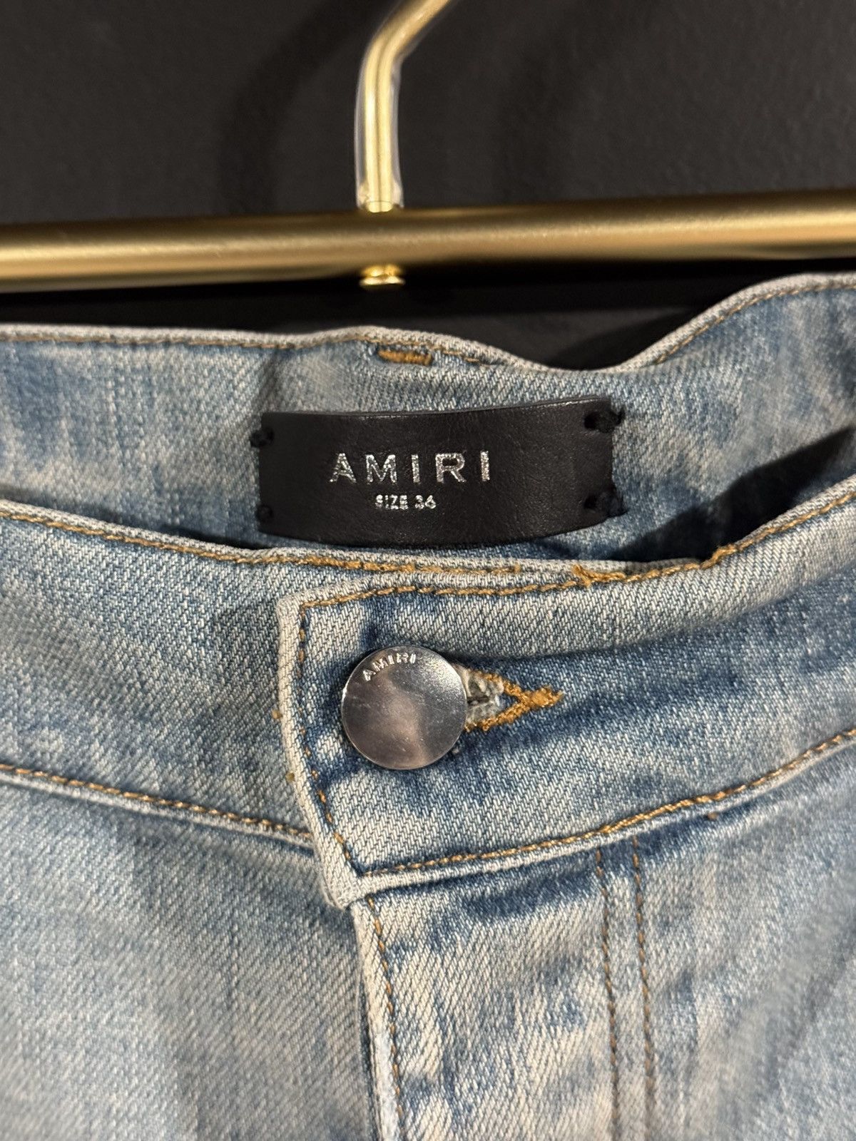 Amiri Amiri Thrasher Plus Distressed Stacked Denim Jeans 36x34 Size US 36 / EU 52 - 5 Thumbnail