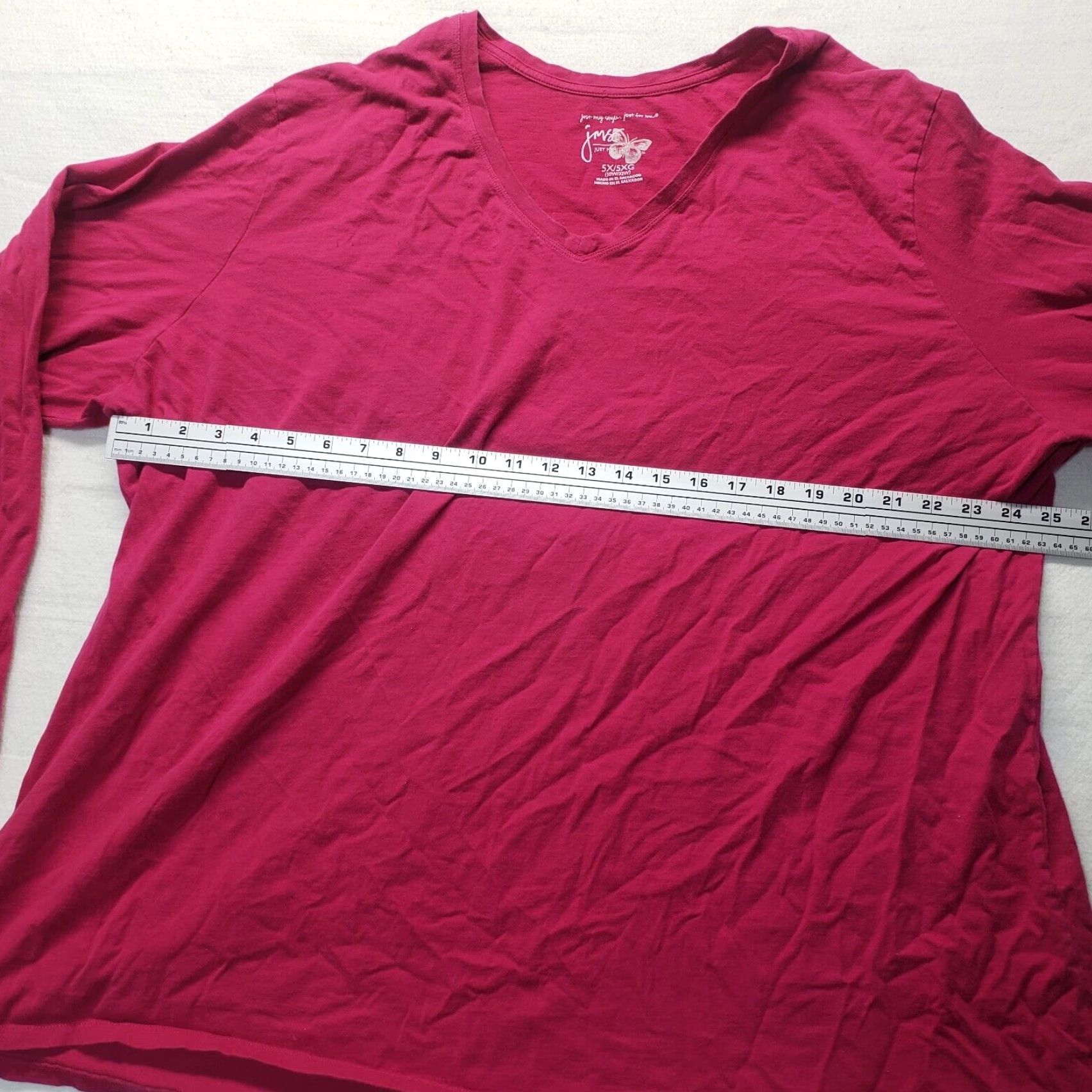 Vintage Just My Size Shirt Adult 5X Pink Tee T-Shirt Long Sleeve Women's Size XXL / US 16-18 / IT 52-54 - 3 Thumbnail