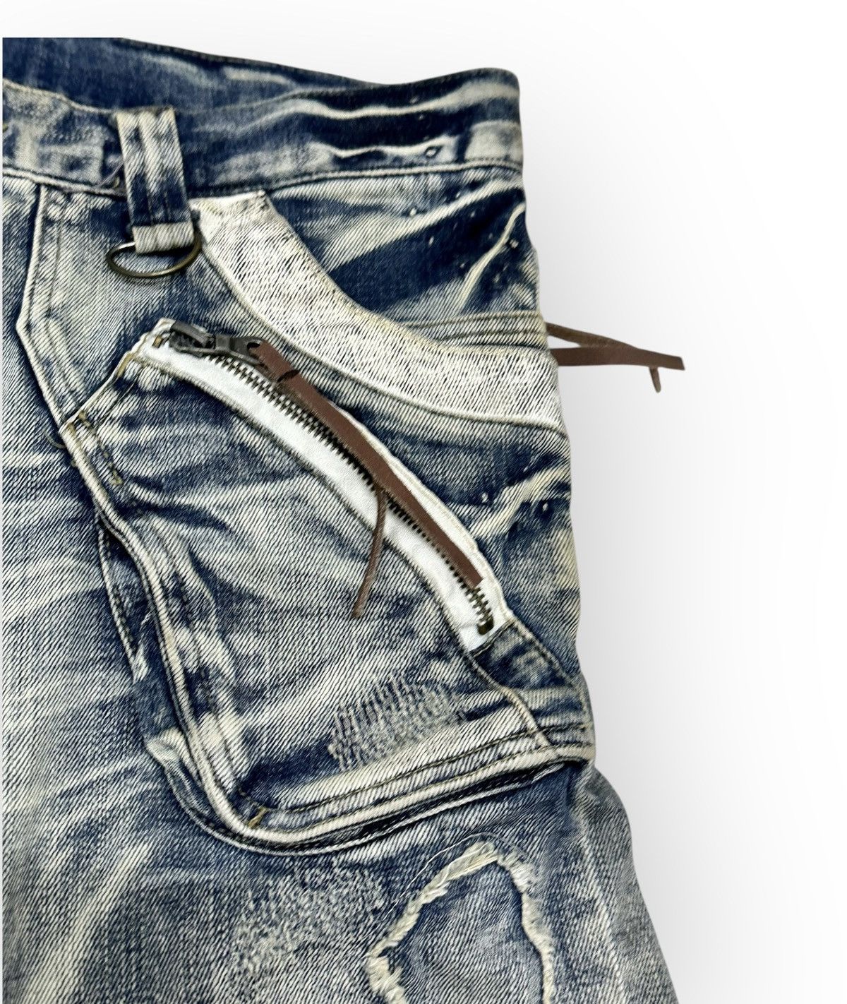 PPFM × Seditionaries PPFM Bondage Curve Banana Biker Denim Jeans Size US 34 / EU 50 - 6 Thumbnail