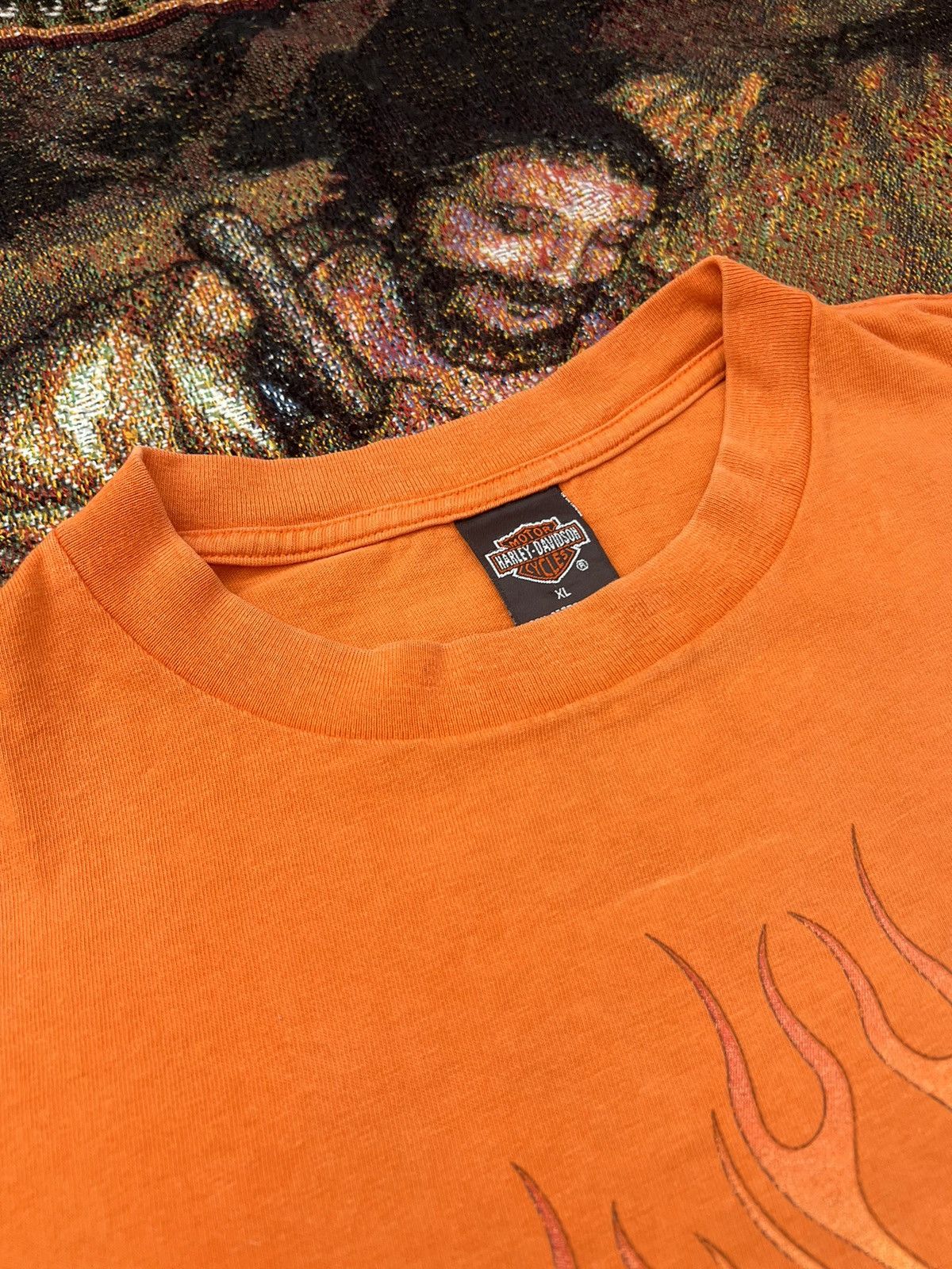 Harley Davidson Vintage Harley Flame Tee Size US XL / EU 56 / 4 - 5 Thumbnail