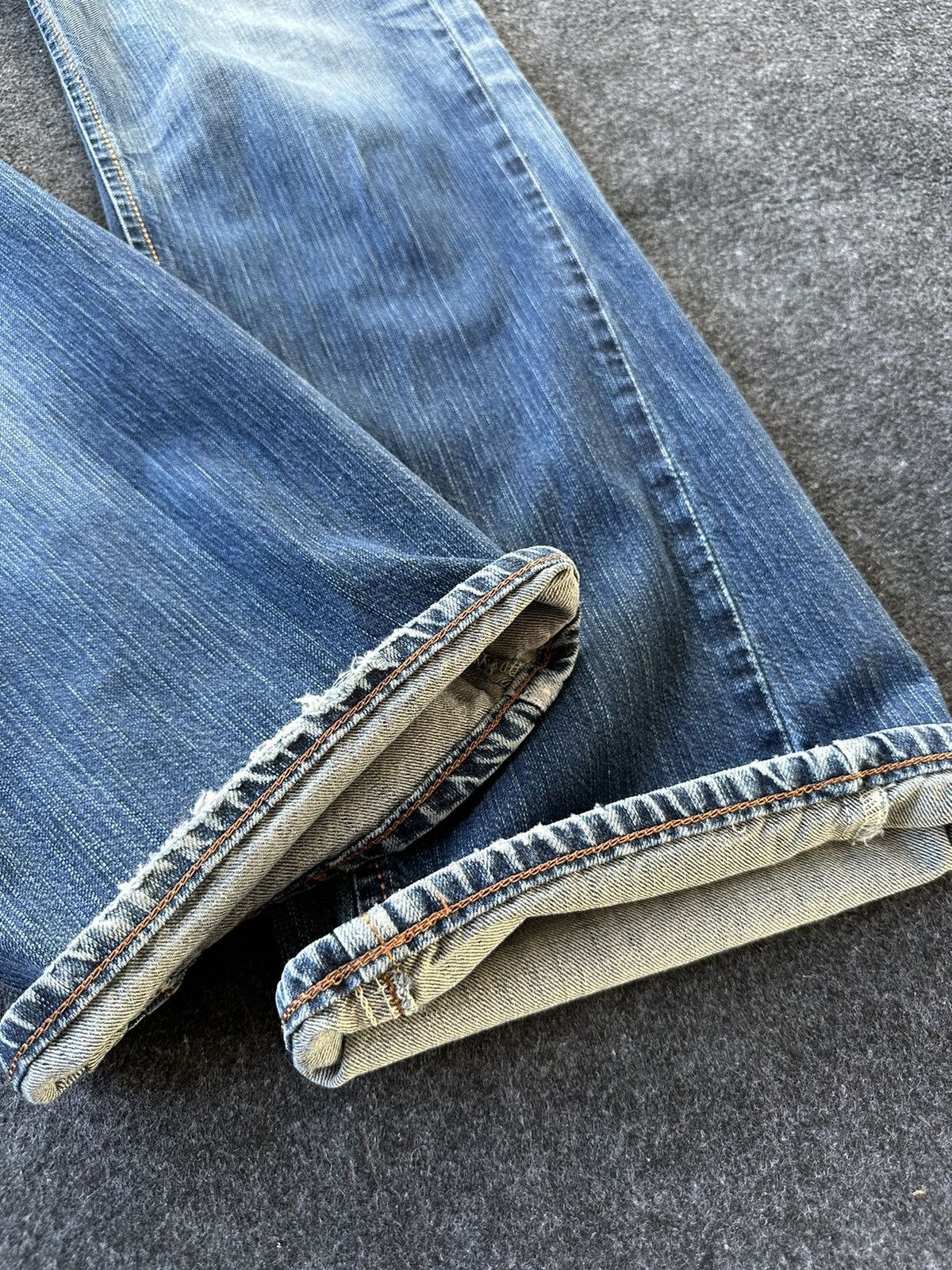 Edwin Edwin Ex Vintage Buffalo Head Flare Distressed Denim F98 Size US 34 / EU 50 - 11 Thumbnail