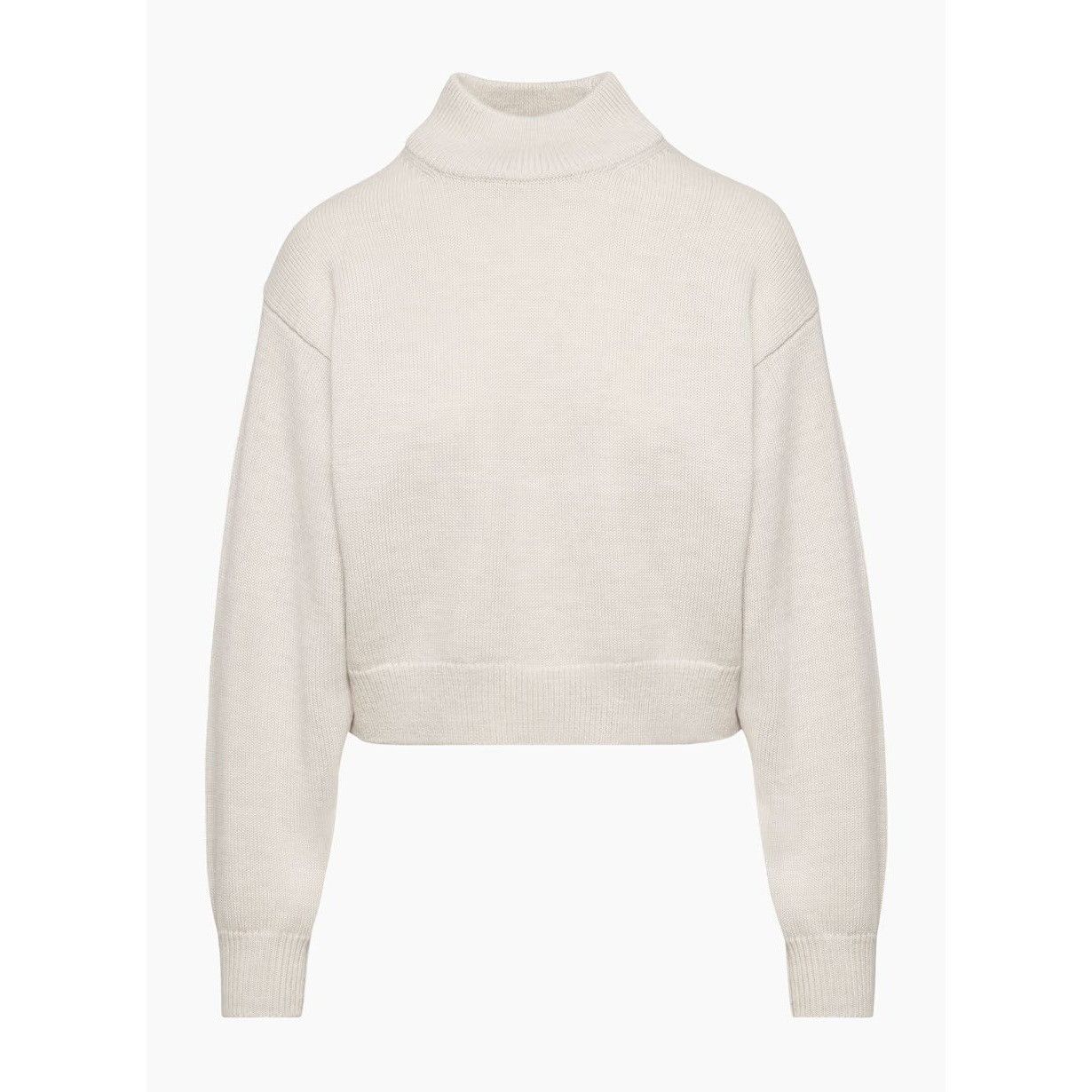 Aritzia Aritzia Wilfred Free Harper Cropped Wool Sweater Mockneck Wo Size L / US 10 / IT 46 - 2 Thumbnail