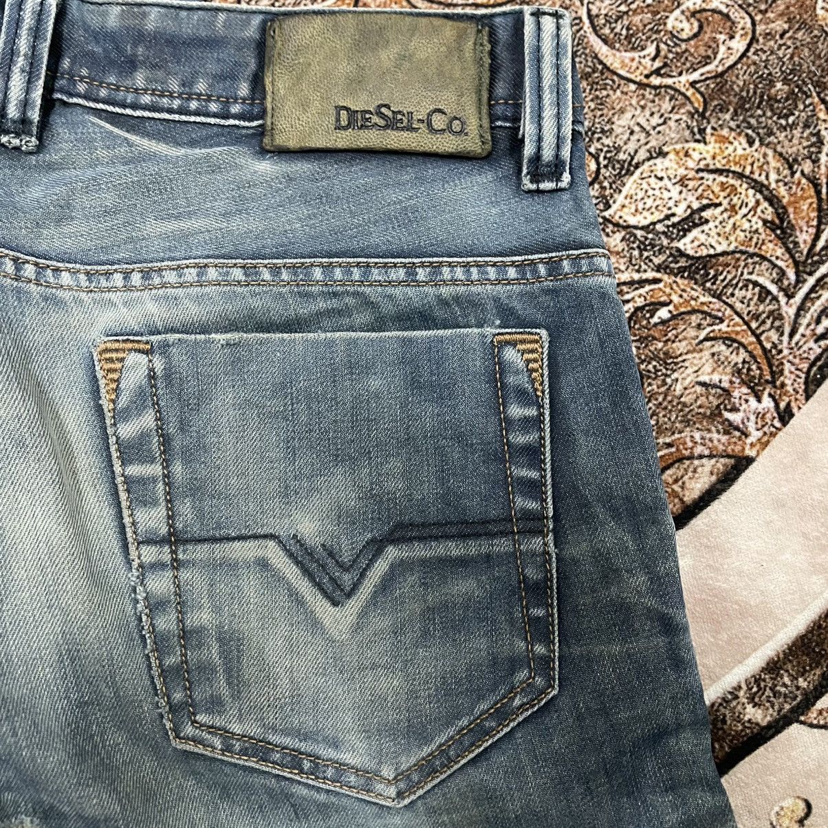 Diesel 🔥Vintage Diesel Industry Washed Ripped Distress Denim Jeans Size US 34 / EU 50 - 15 Thumbnail