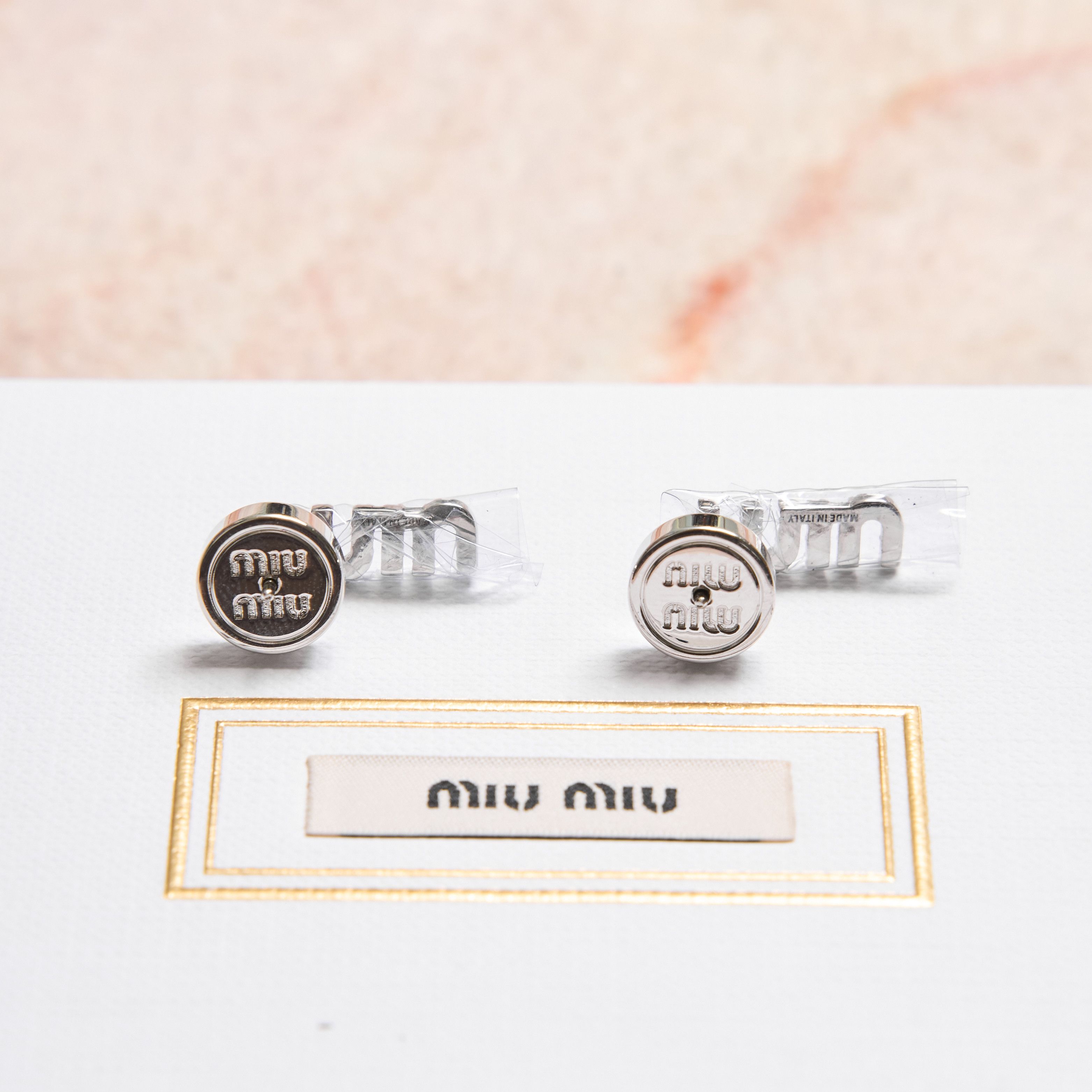 Miu Miu MIU MIU Metal Earrings With Crystals Size ONE SIZE - 2 Thumbnail