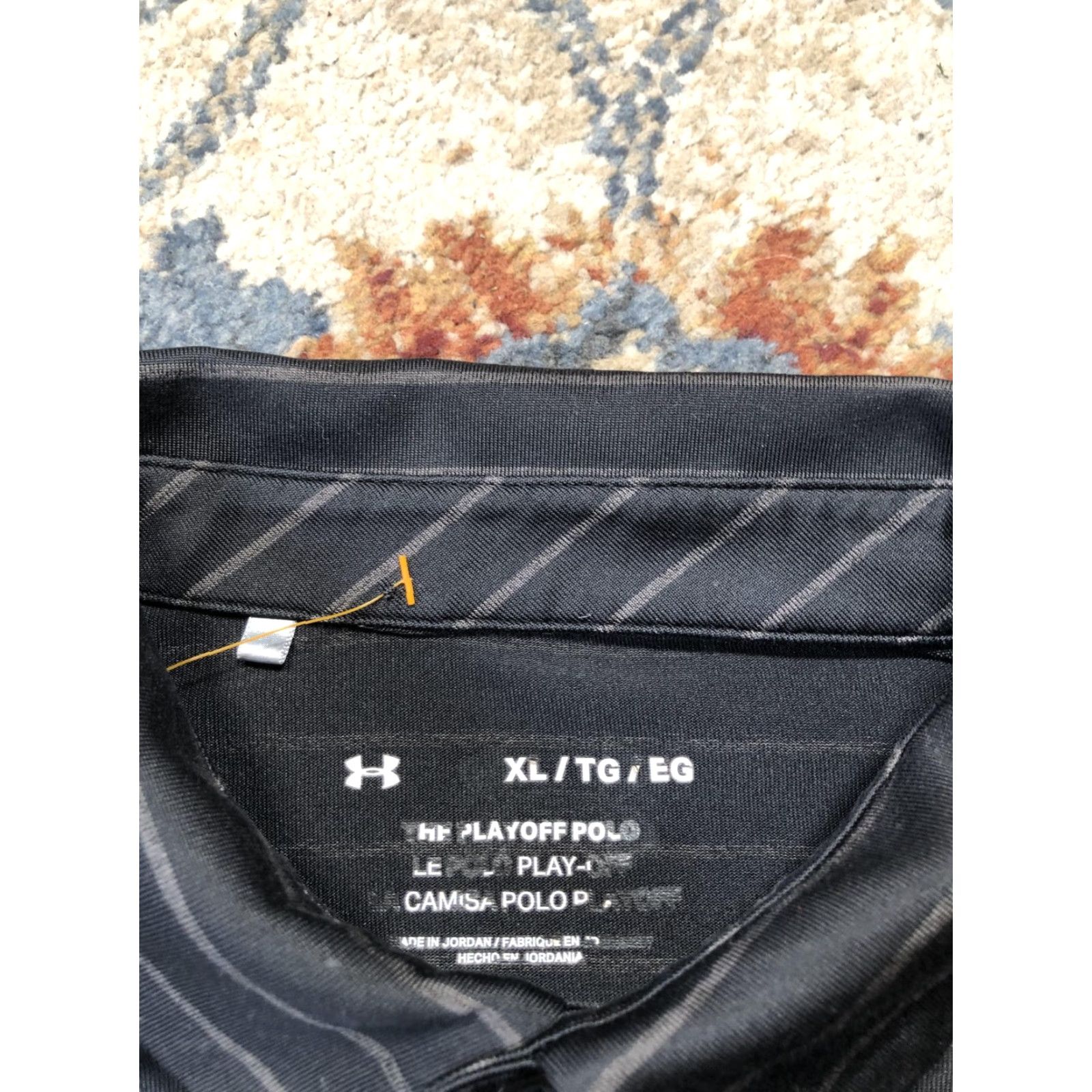 Under Armour Under Armour Polo Shirt Mens XL Black Striped Playoff Golf Performance Shirt Size US XL / EU 56 / 4 - 7 Thumbnail