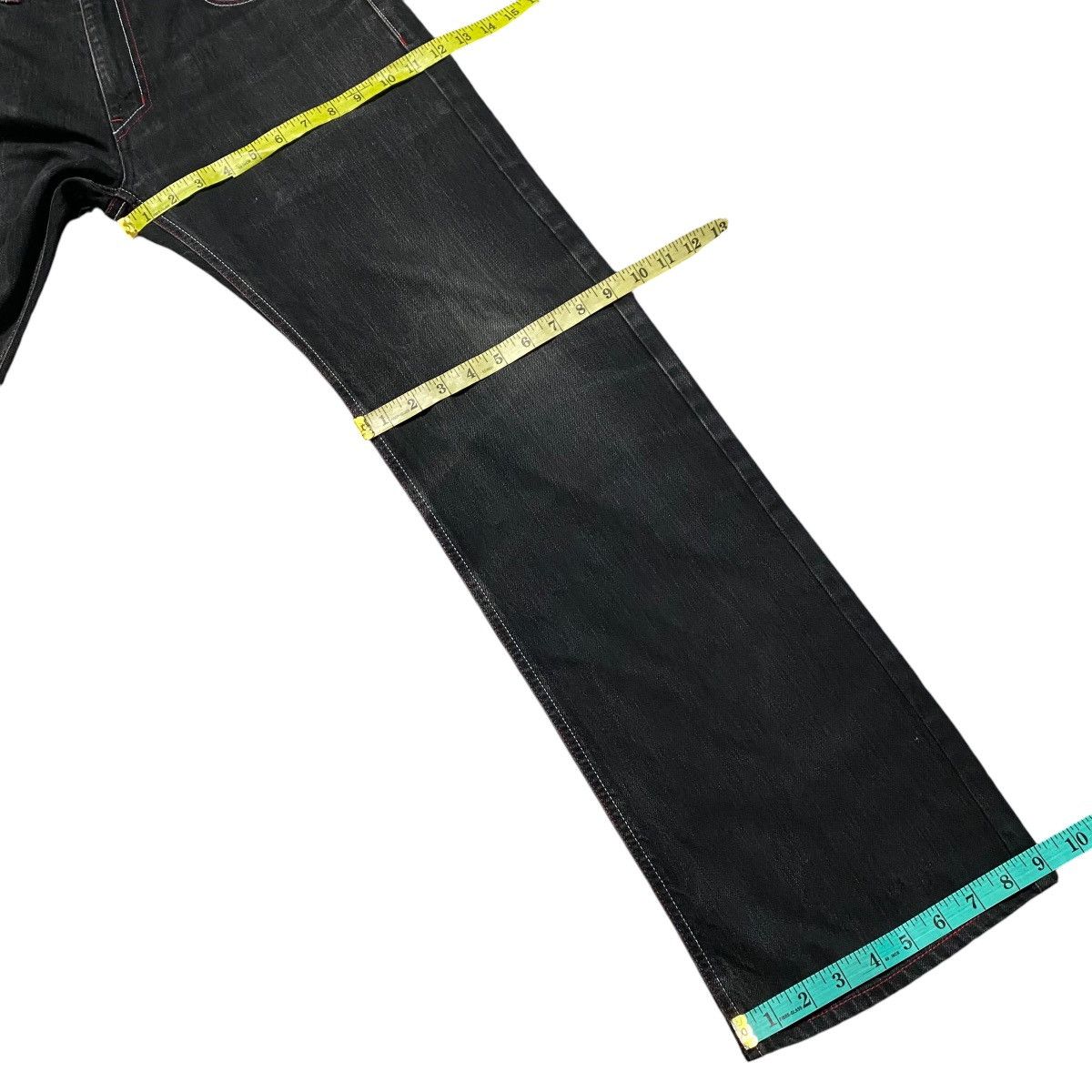 FTC Ftc Black Denim Jeans Red Stitch Size US 34 / EU 50 - 24 Thumbnail