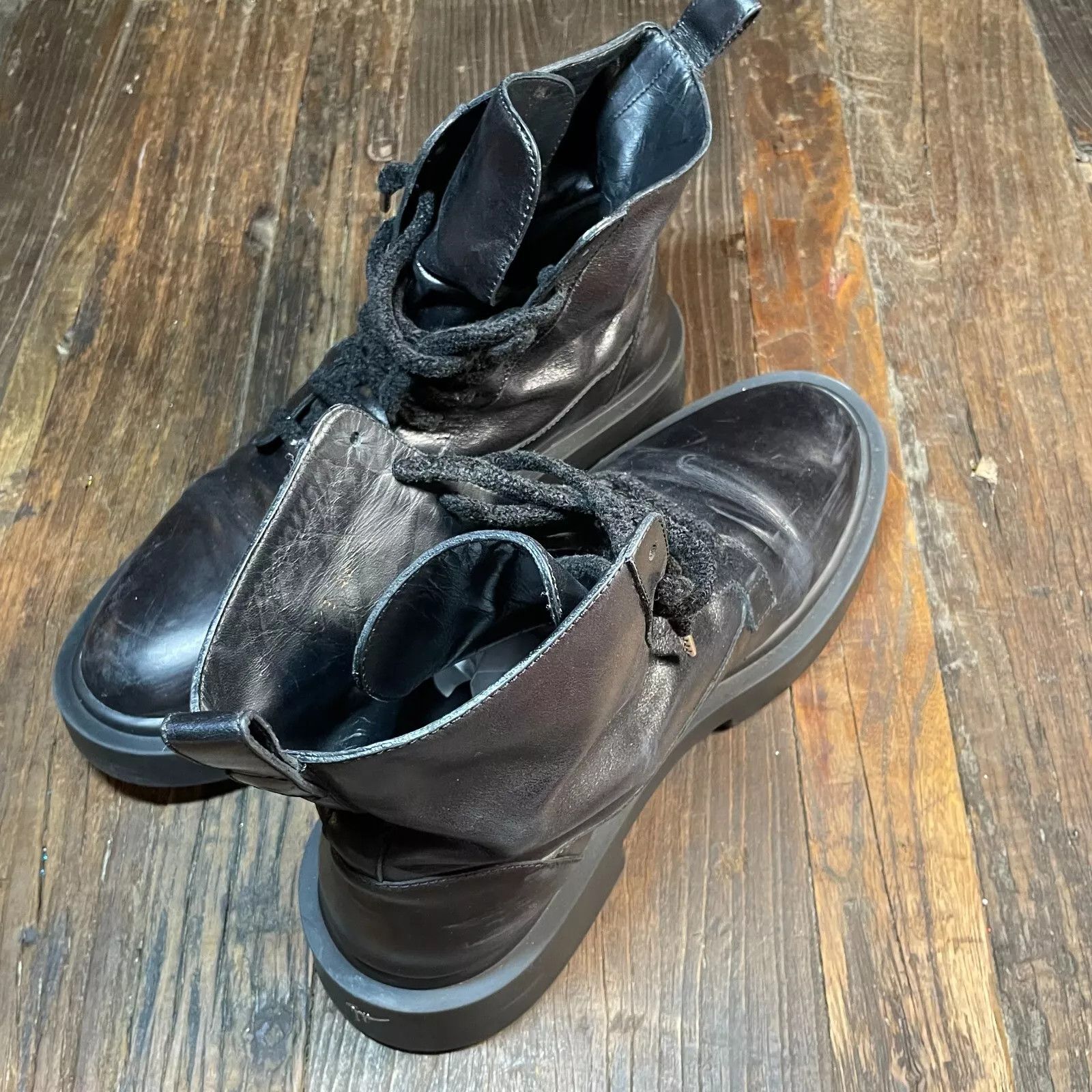 Giuseppe Zanotti Giuseppe Zanotti Boots Black Leather 11 44 Lace Up Rubber Size US 11 / EU 44 - 8 Thumbnail