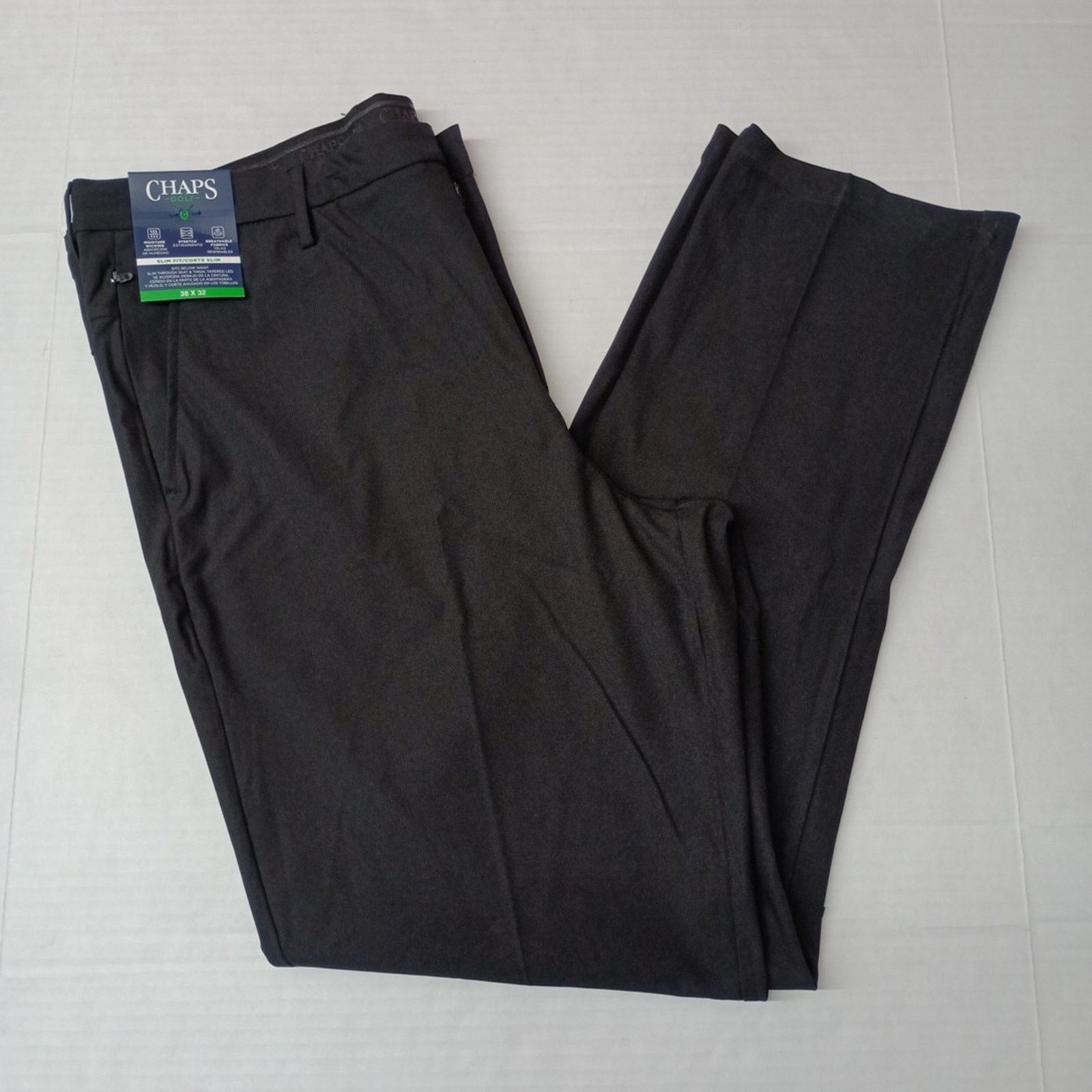 Chaps Chaps Golf Slim Fit Pants Mens 38x32 Black Stretch Waistband Size US 38 / EU 54 - 1 Thumbnail